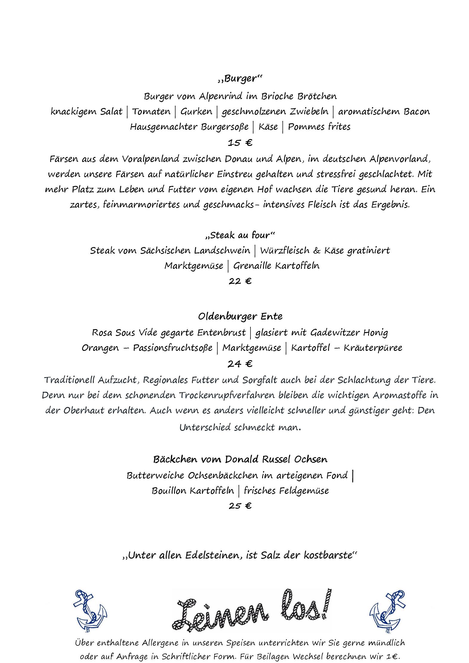 Speisekarte Hotel und Restaurant Pillnitzer Elbblick in Dresden, Seite 10