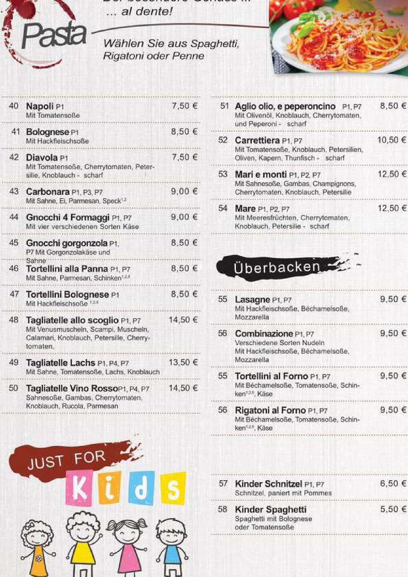 Speisekarte Ristorante Vino Rosso in Philippsburg, Seite 4