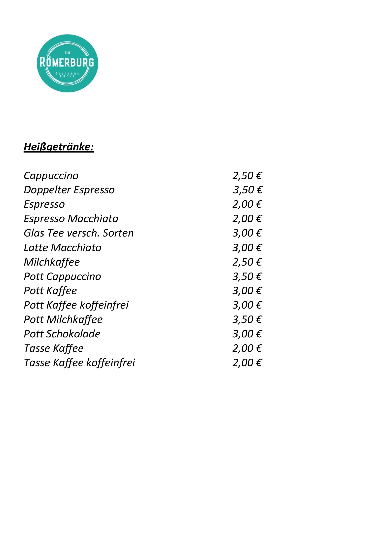 Speisekarte Gaststätte Zur Römerburg in Michelstadt, Seite 5