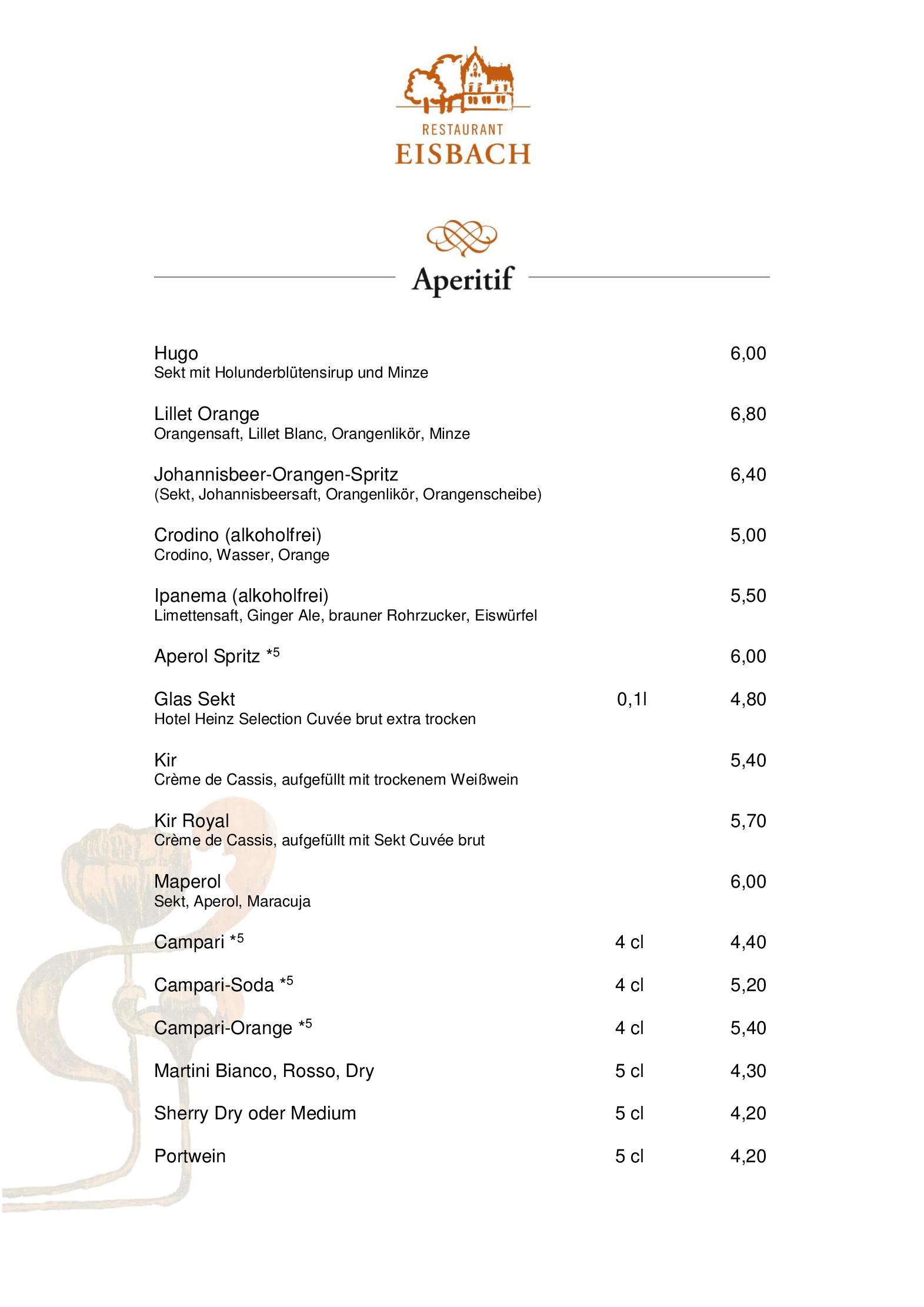 Speisekarte Hotel Eisbach in Ransbach-Baumbach, Seite 2