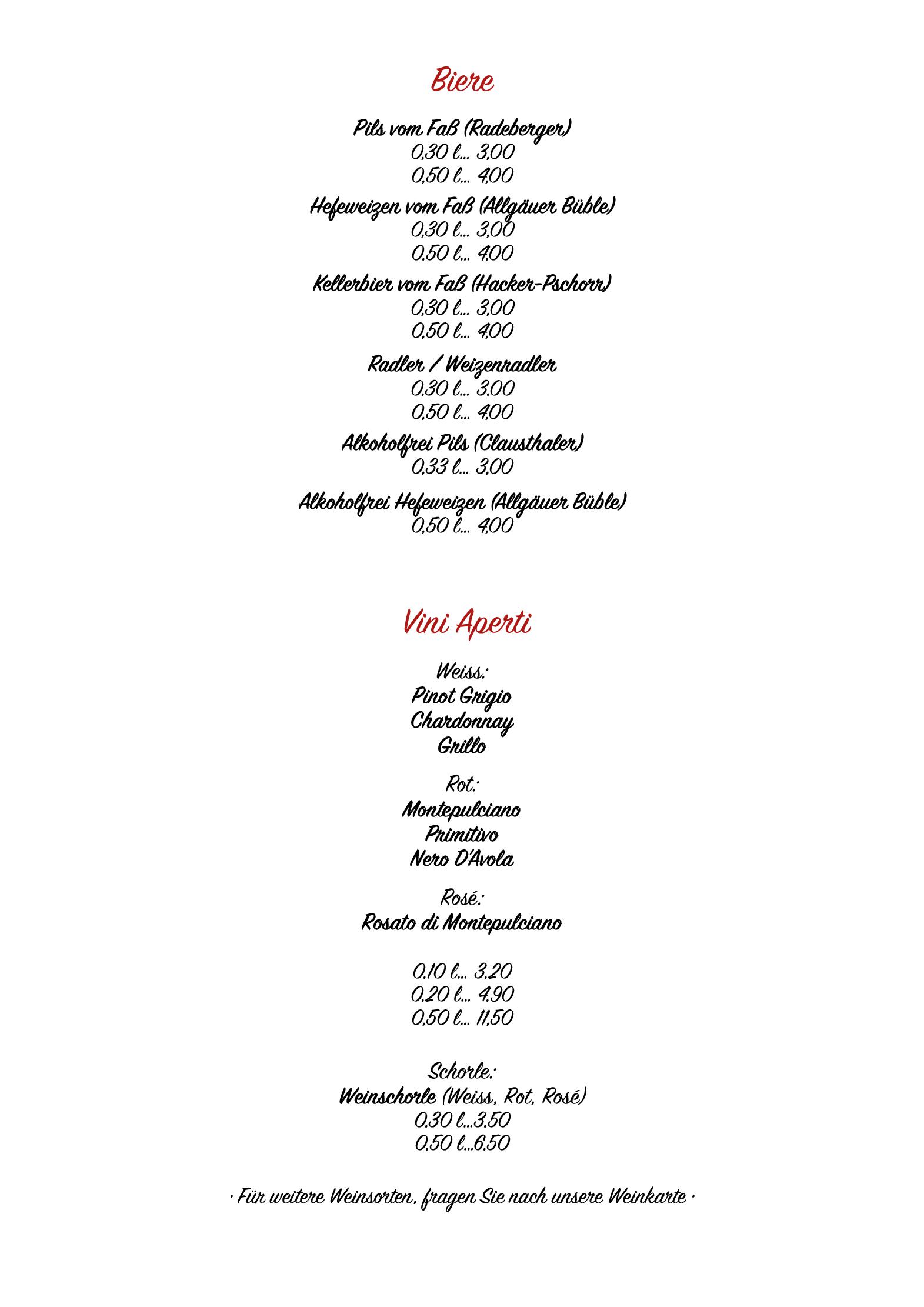 Speisekarte Al Dente Ristorante,Pizzeria,Vinoteca in Viernheim, Seite 3
