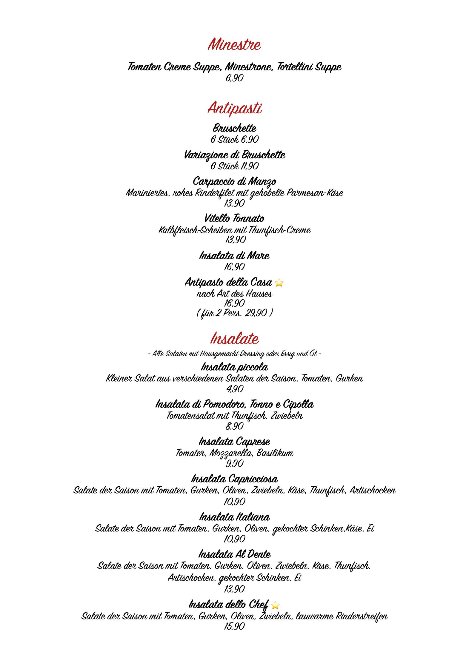 Speisekarte Al Dente Ristorante,Pizzeria,Vinoteca in Viernheim, Seite 4