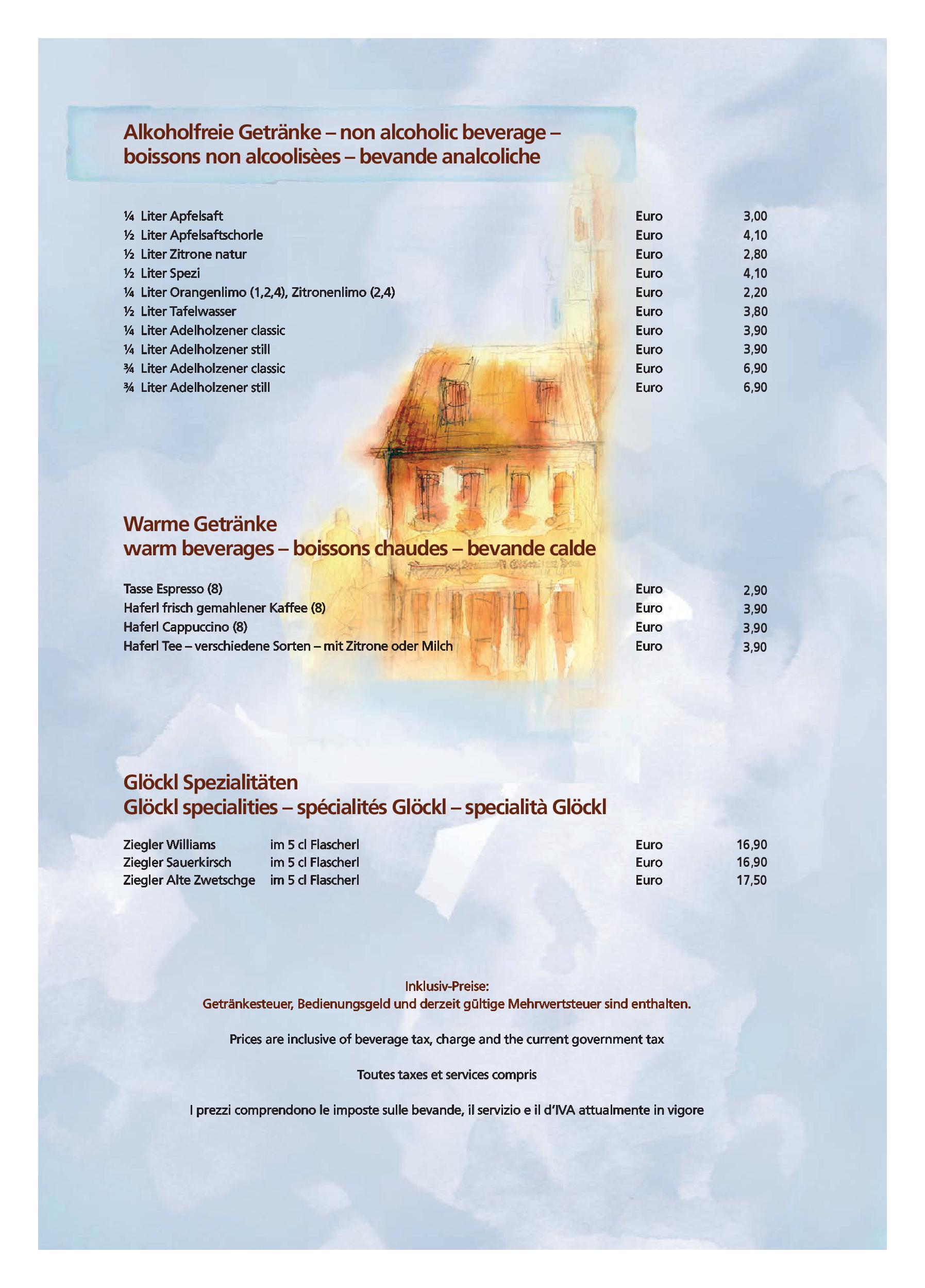 Speisekarte Nürnberger Bratwurst Glöckl am Dom in München, Seite 18