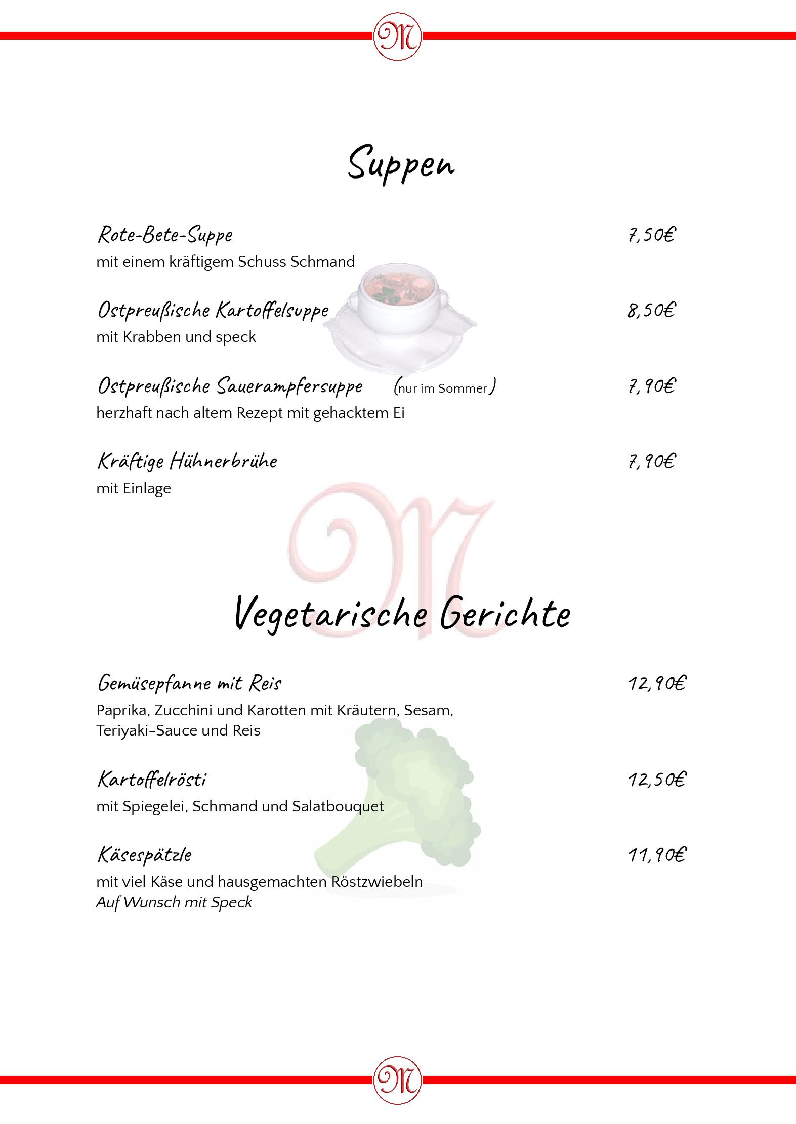 Speisekarte Marjellchen in Berlin, Seite 3