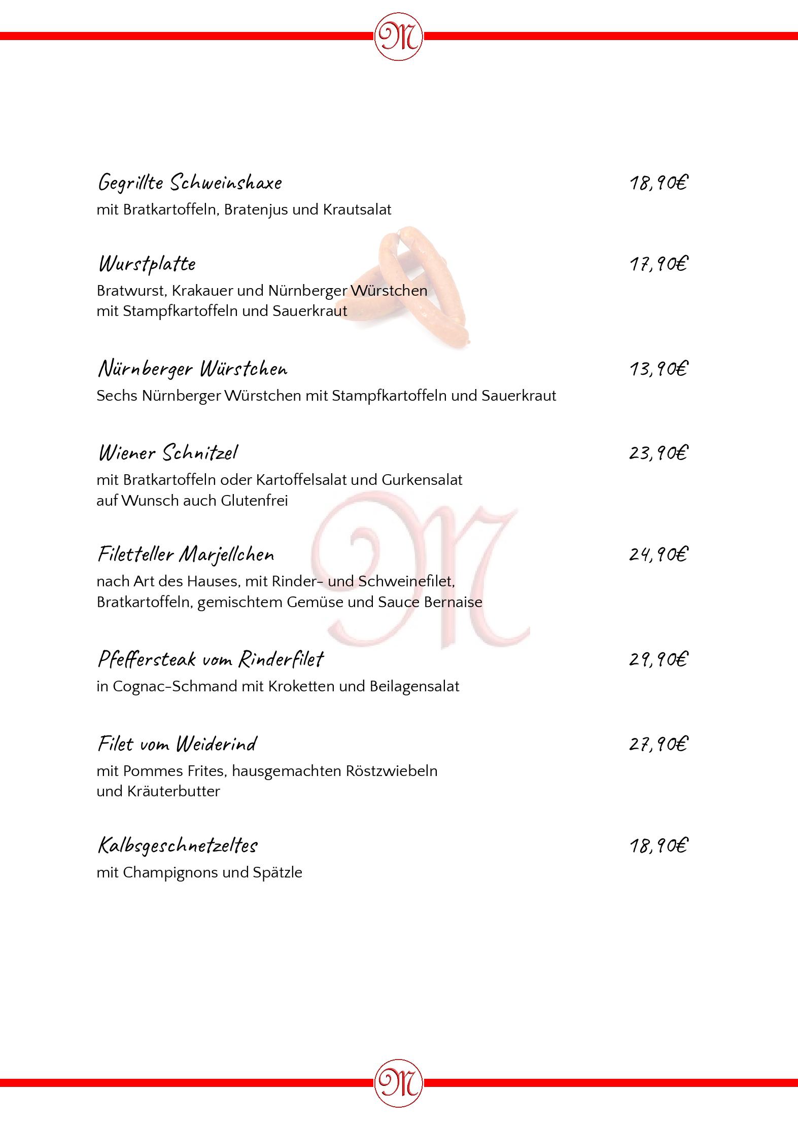 Speisekarte Marjellchen in Berlin, Seite 5