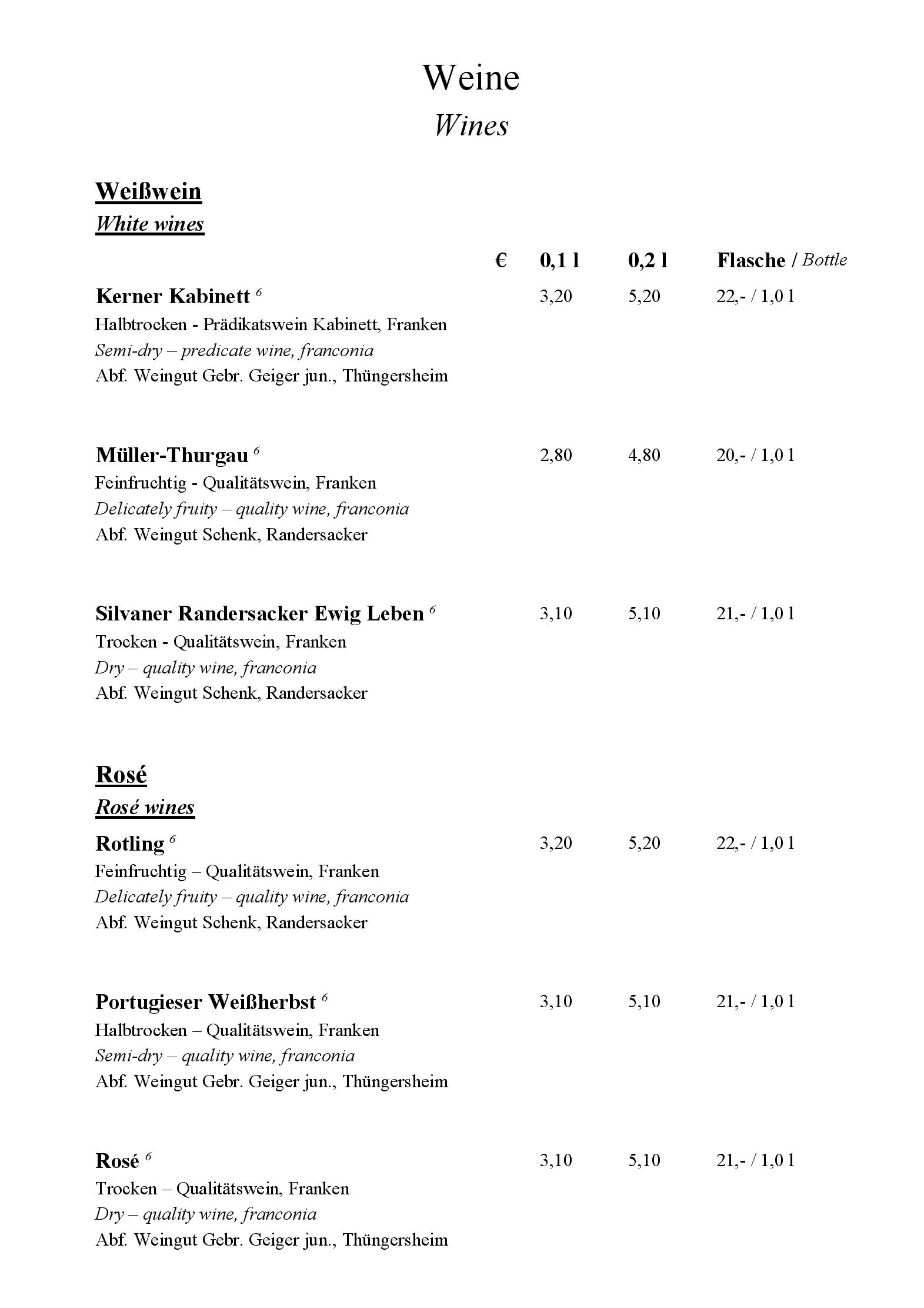 Speisekarte Hotel, Restaurant & Camping Bauer Keller in Greding, Seite 11