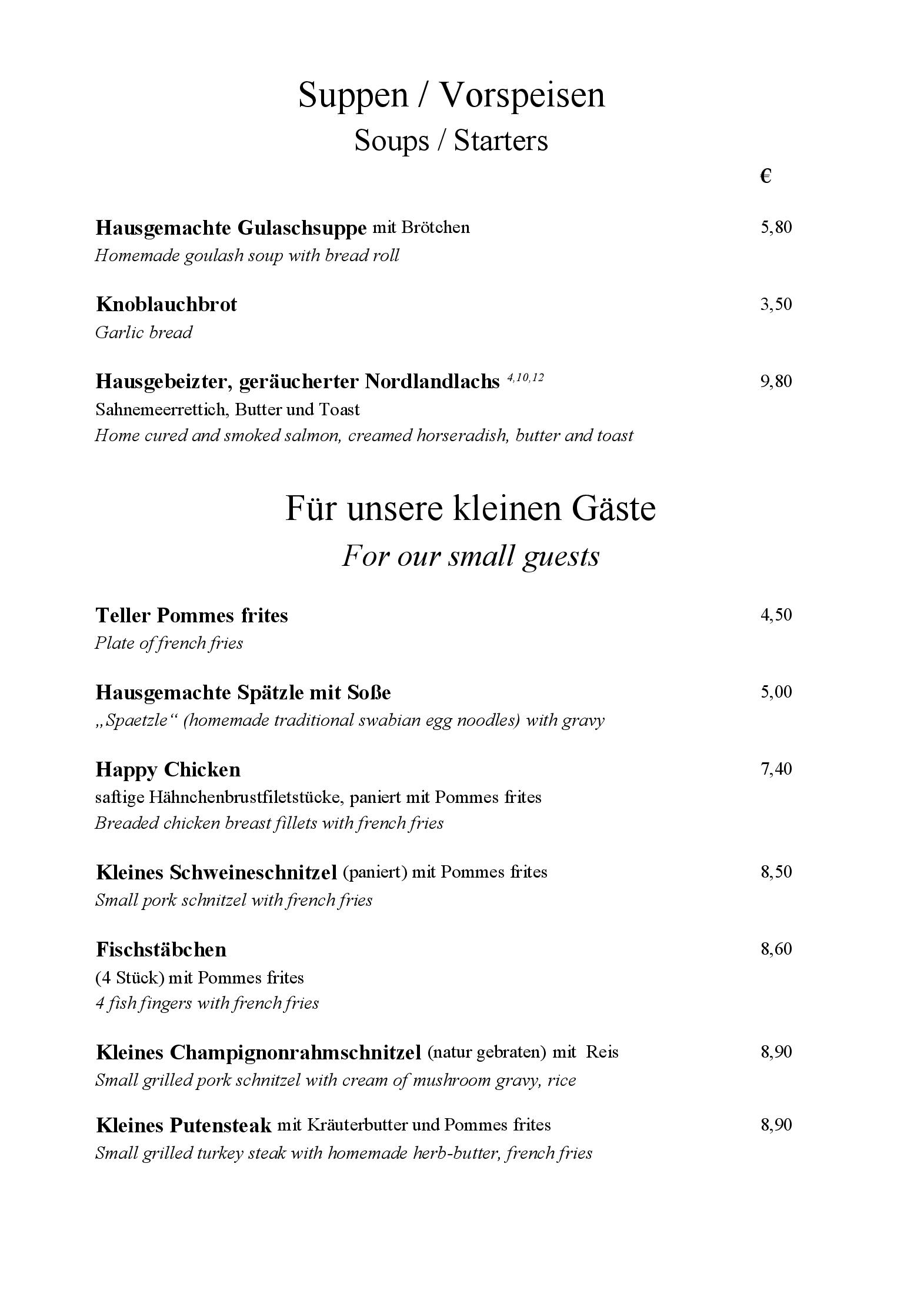 Speisekarte Hotel, Restaurant & Camping Bauer Keller in Greding, Seite 2