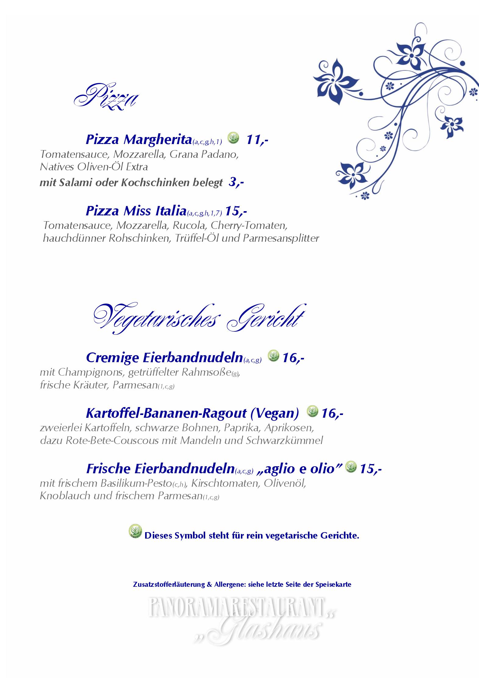 Speisekarte Panoramarestaurant Glashaus in Eibenstock, Seite 4