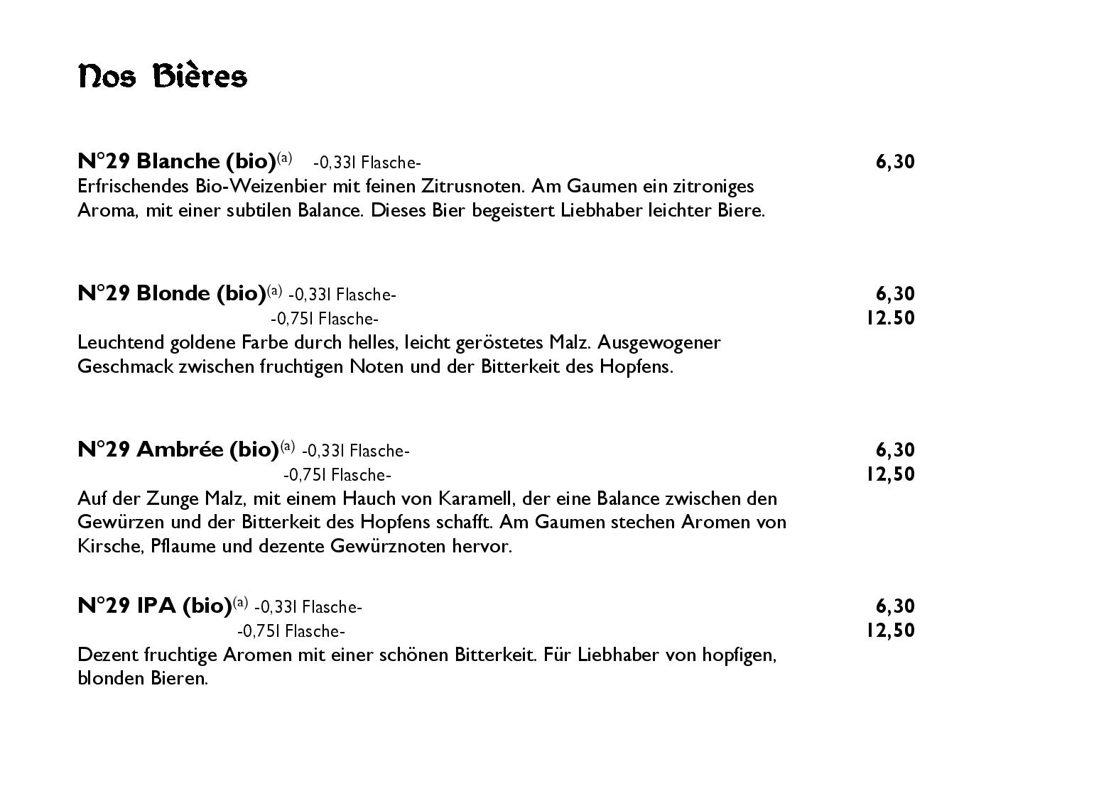 Speisekarte  Blé Noir - Crêperie bretonne • Restaurant • Boutique in Marburg, Seite 22