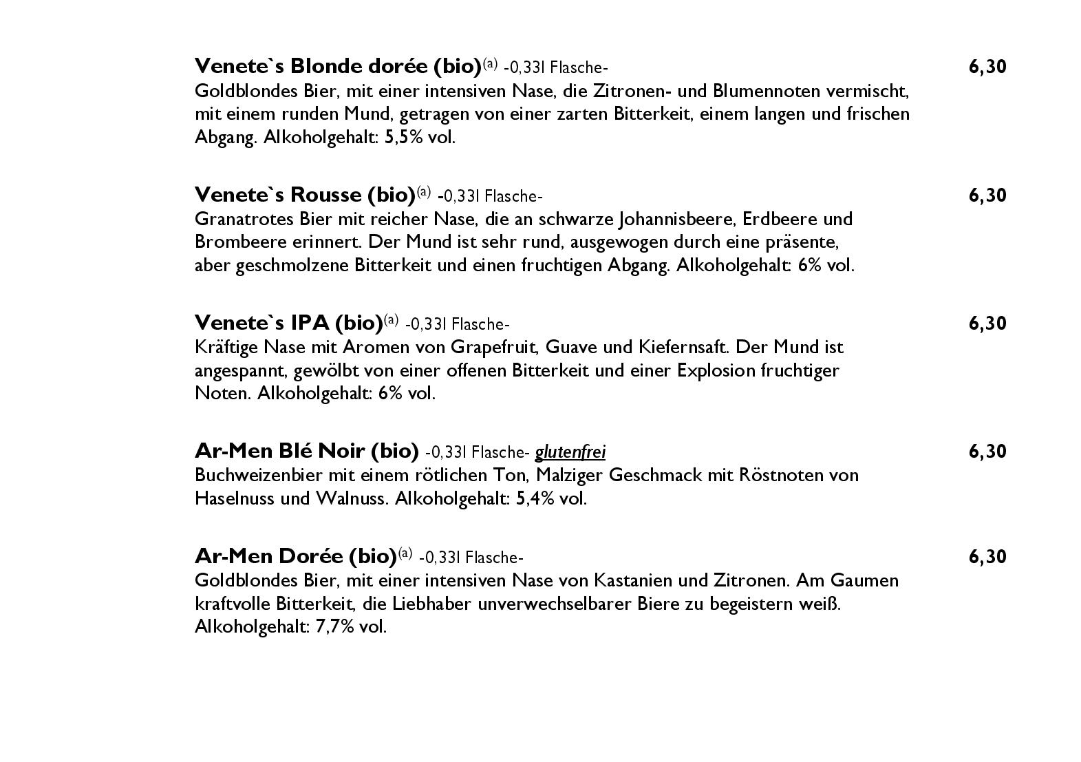 Speisekarte  Blé Noir - Crêperie bretonne • Restaurant • Boutique in Marburg, Seite 23