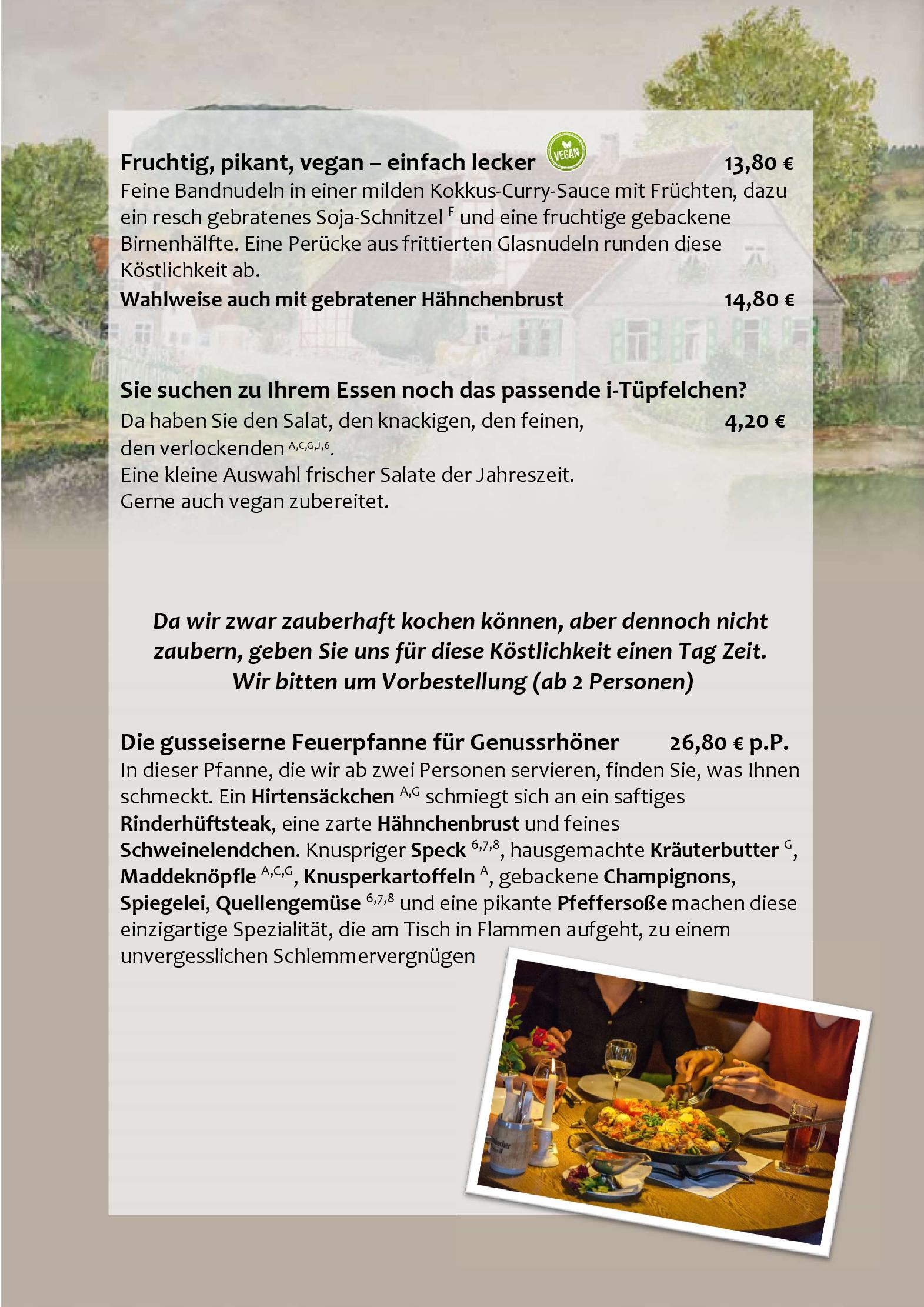 Speisekarte Genussgasthof Fuldaquelle in Gersfeld, Seite 6