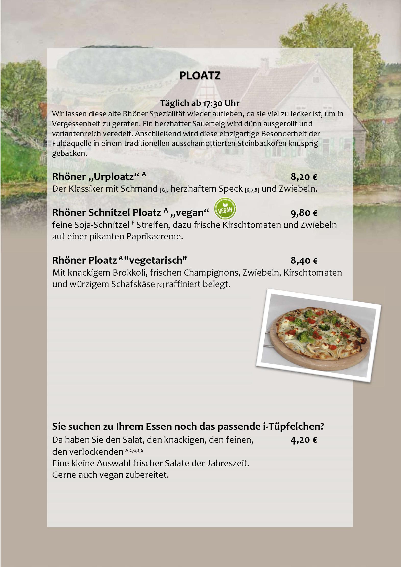 Speisekarte Genussgasthof Fuldaquelle in Gersfeld, Seite 7