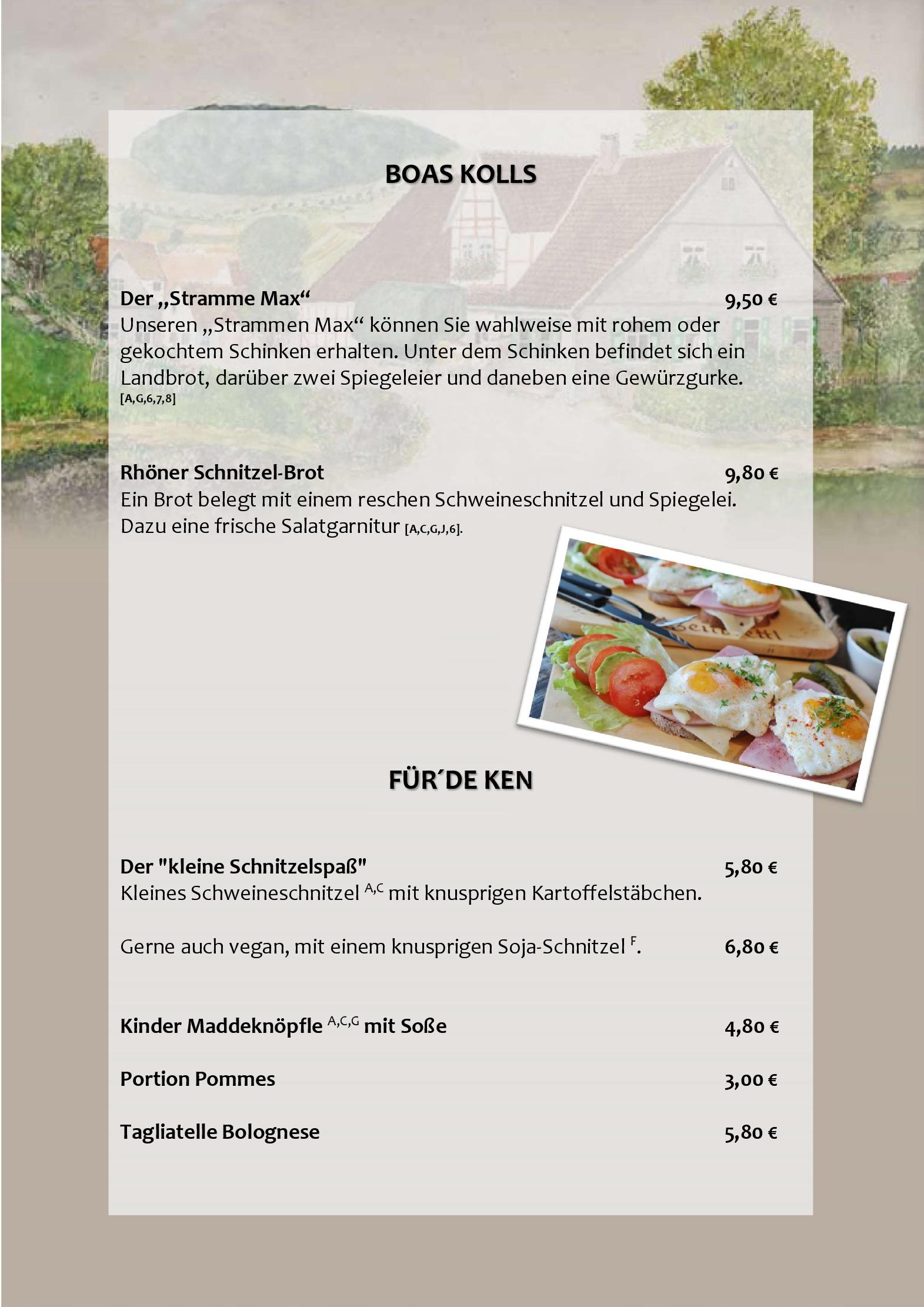 Speisekarte Genussgasthof Fuldaquelle in Gersfeld, Seite 9