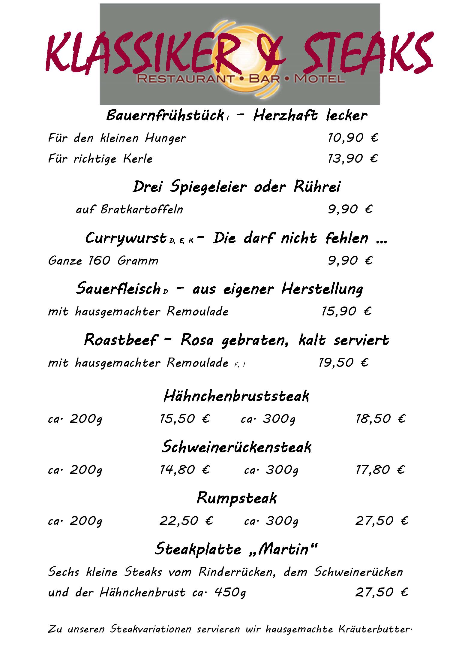 Speisekarte ZENTRALE Restaurant & Motel in Kisdorf, Seite 6