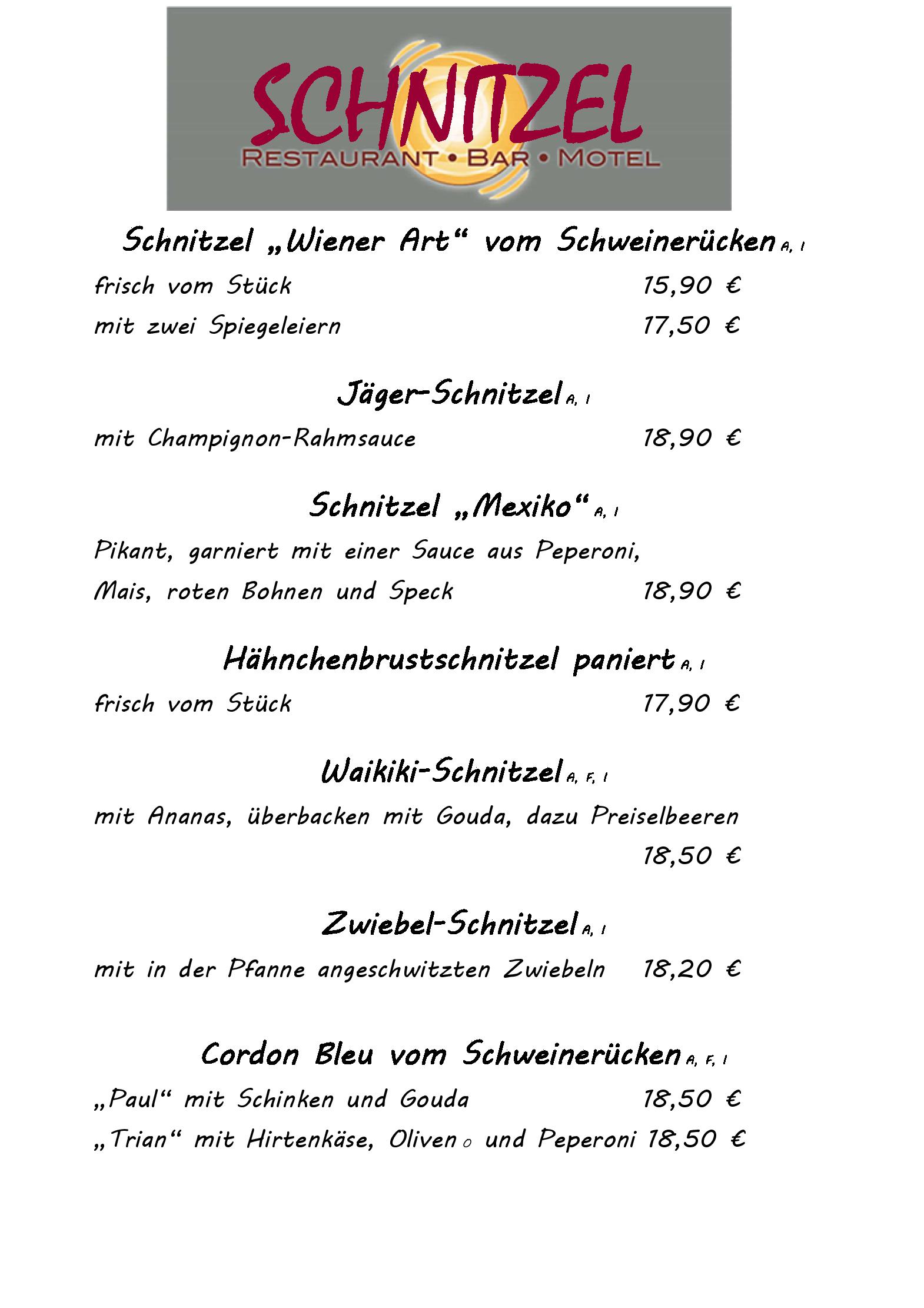 Speisekarte ZENTRALE Restaurant & Motel in Kisdorf, Seite 7