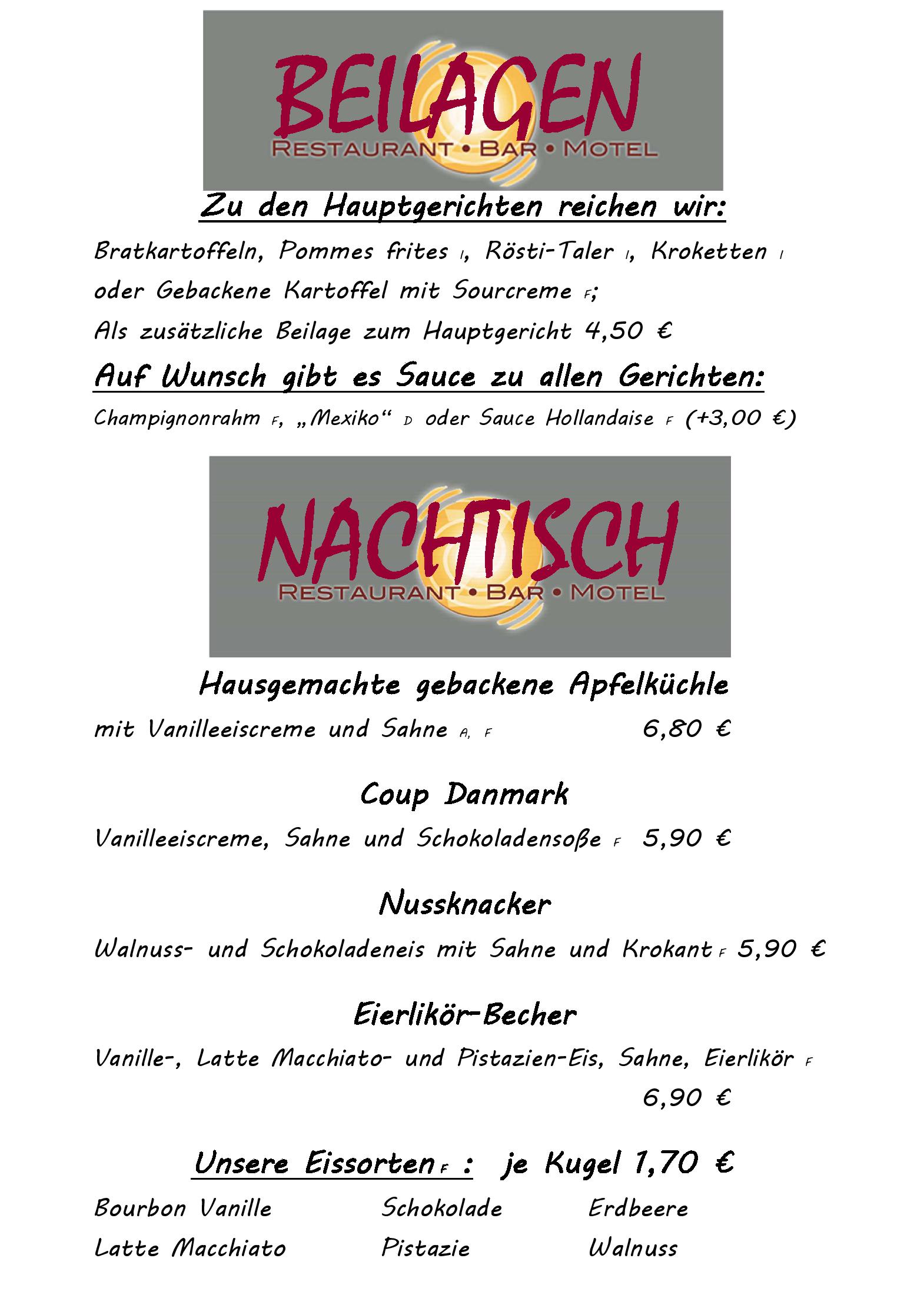 Speisekarte ZENTRALE Restaurant & Motel in Kisdorf, Seite 8