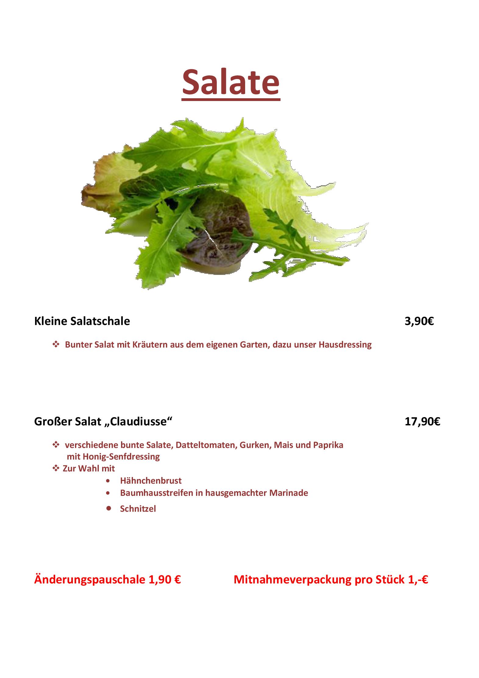 Speisekarte Hotel-Restaurant Baumhaus/ GbR Massa/Schneider in Elmenhorst, Seite 3