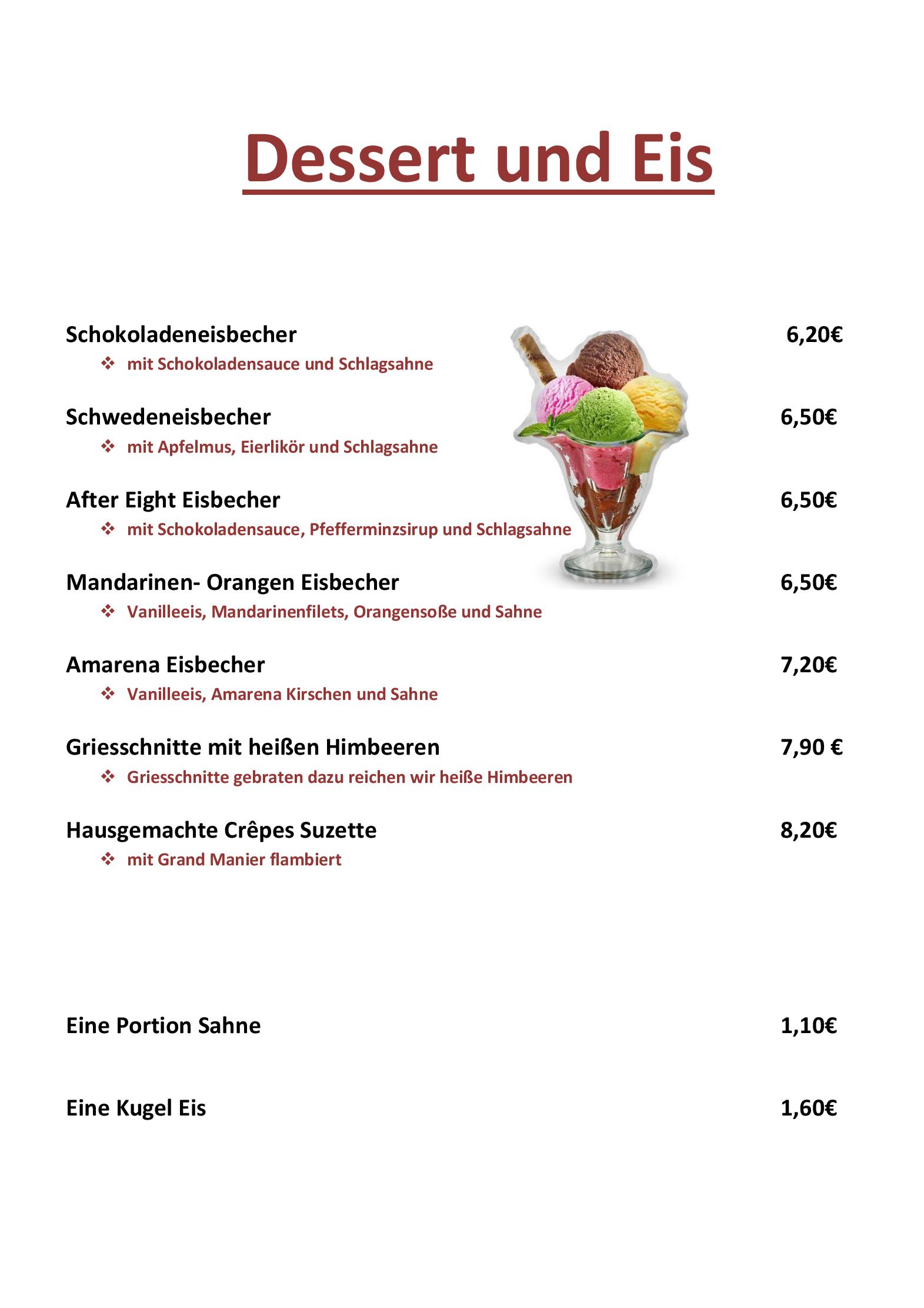 Speisekarte Hotel-Restaurant Baumhaus/ GbR Massa/Schneider in Elmenhorst, Seite 7