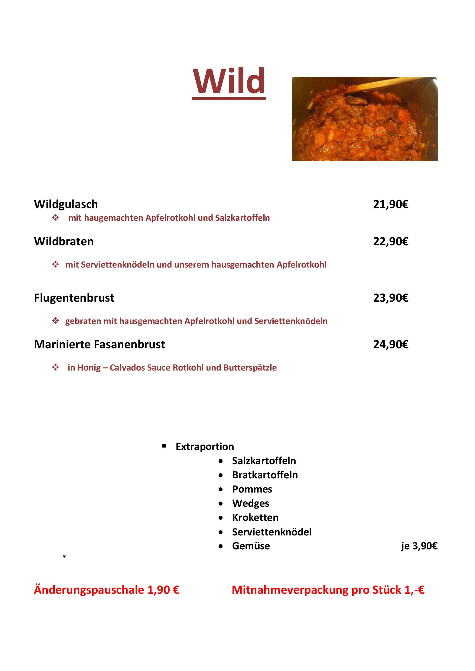 Speisekarte Hotel-Restaurant Baumhaus/ GbR Massa/Schneider in Elmenhorst, Seite 8