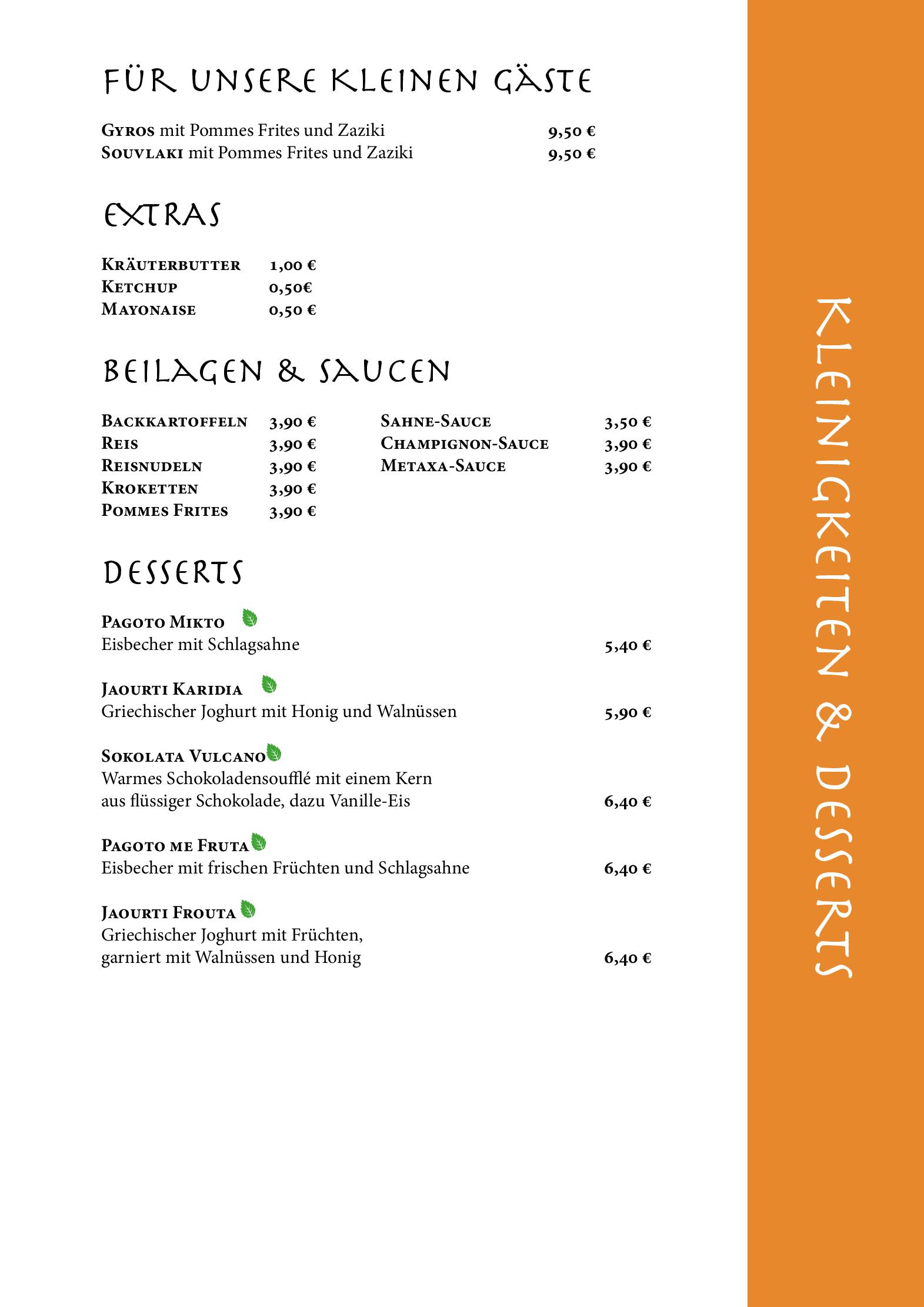 Speisekarte Taverna Olympia in Berlin, Seite 7