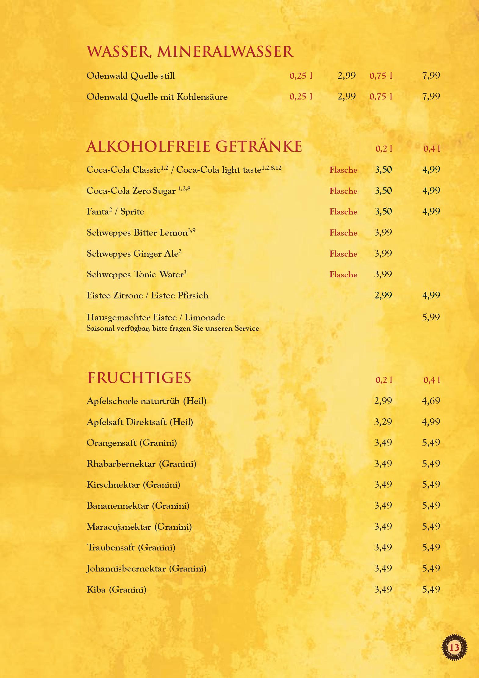 Speisekarte Restaurant Shiraz in Darmstadt, Seite 13
