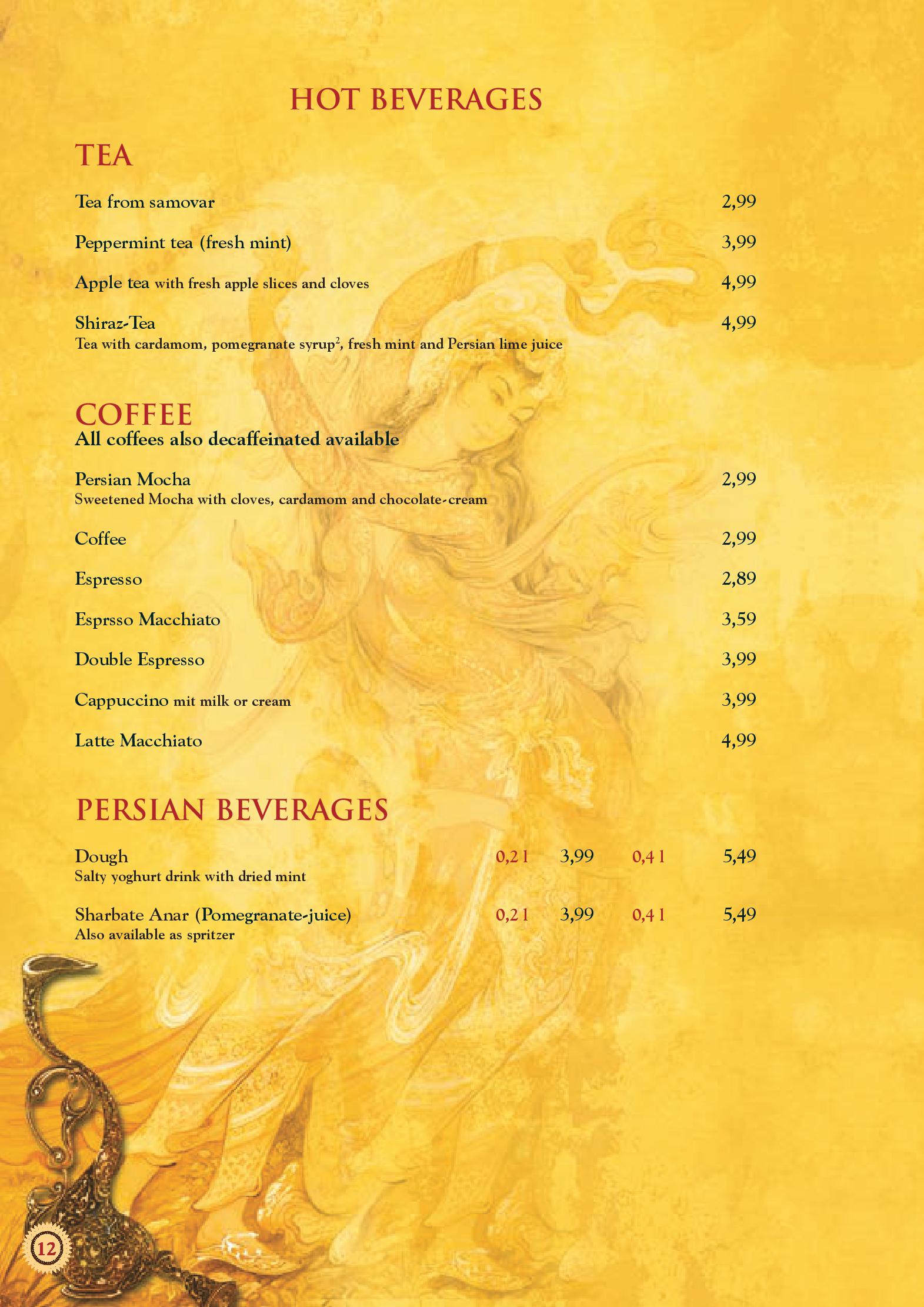 Speisekarte Restaurant Shiraz in Darmstadt, Seite 32
