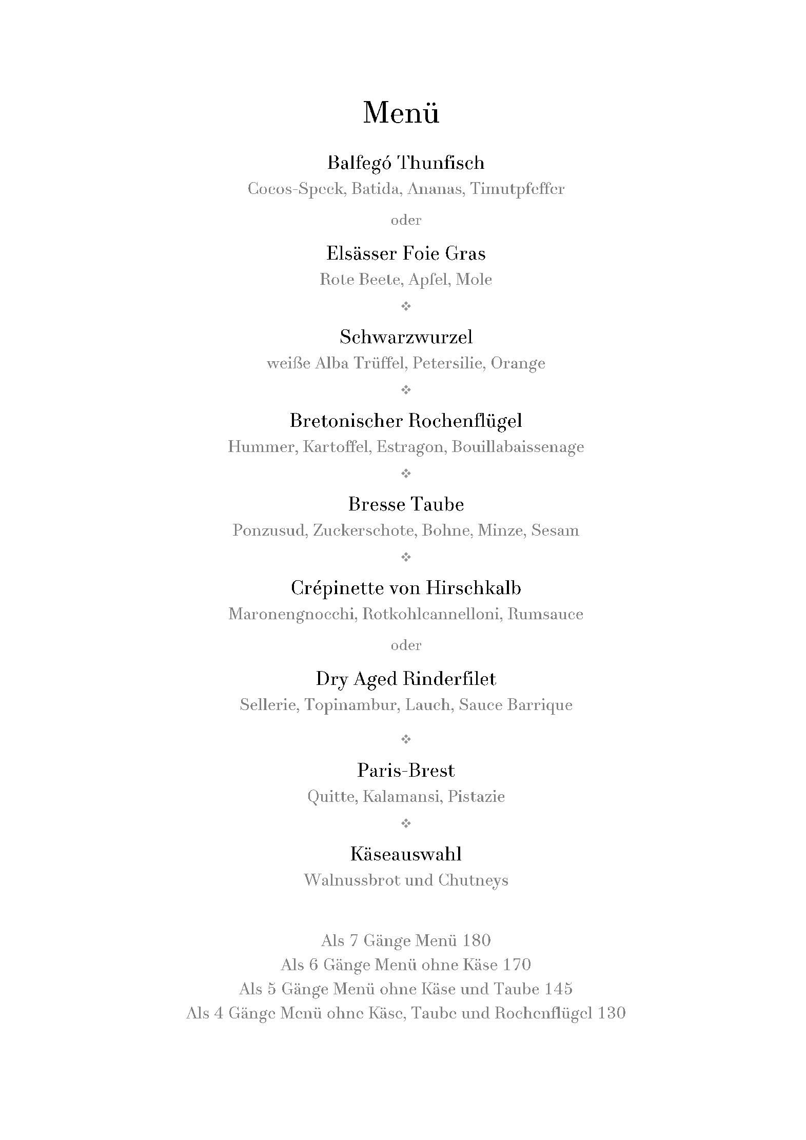Speisekarte Hotel Restaurant Deidesheimer Hof  in Deidesheim, Seite 2