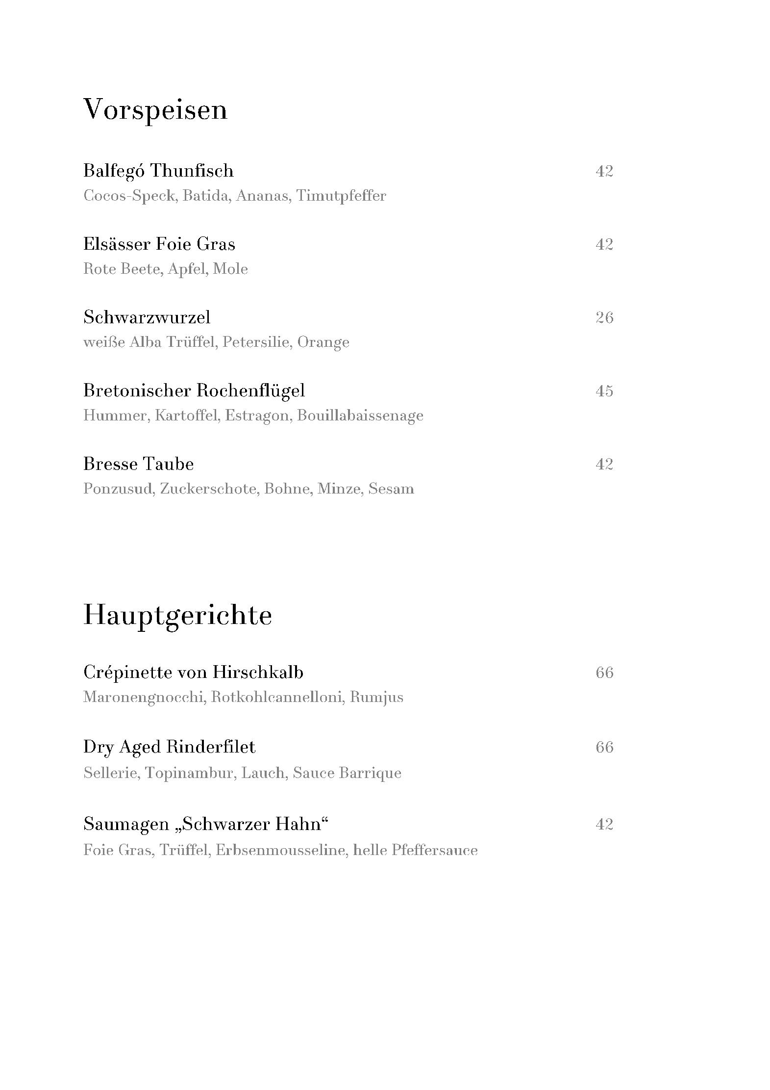 Speisekarte Hotel Restaurant Deidesheimer Hof  in Deidesheim, Seite 3