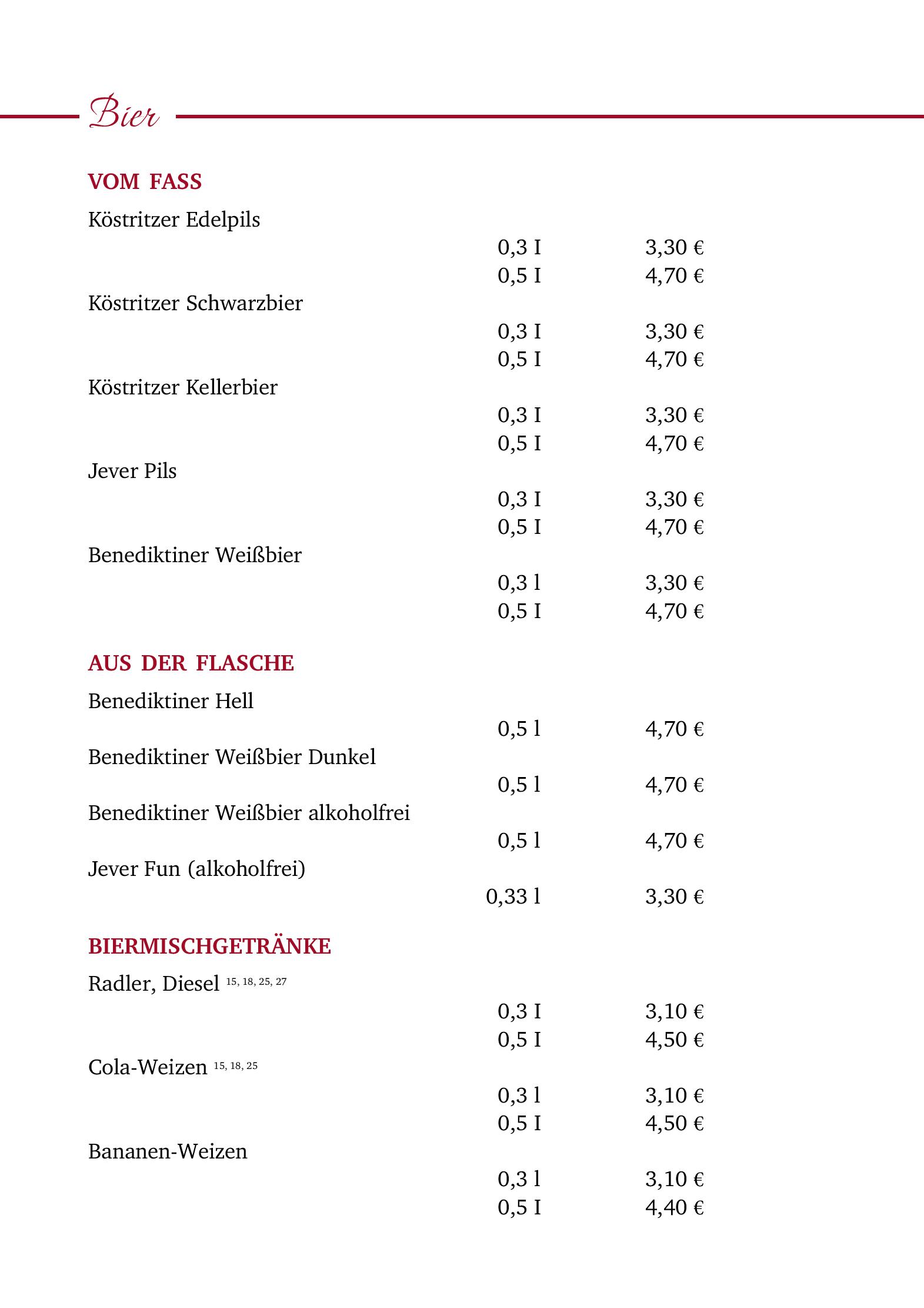 Speisekarte Alt Jena Wirtshaus & Weinstube in Jena, Seite 11