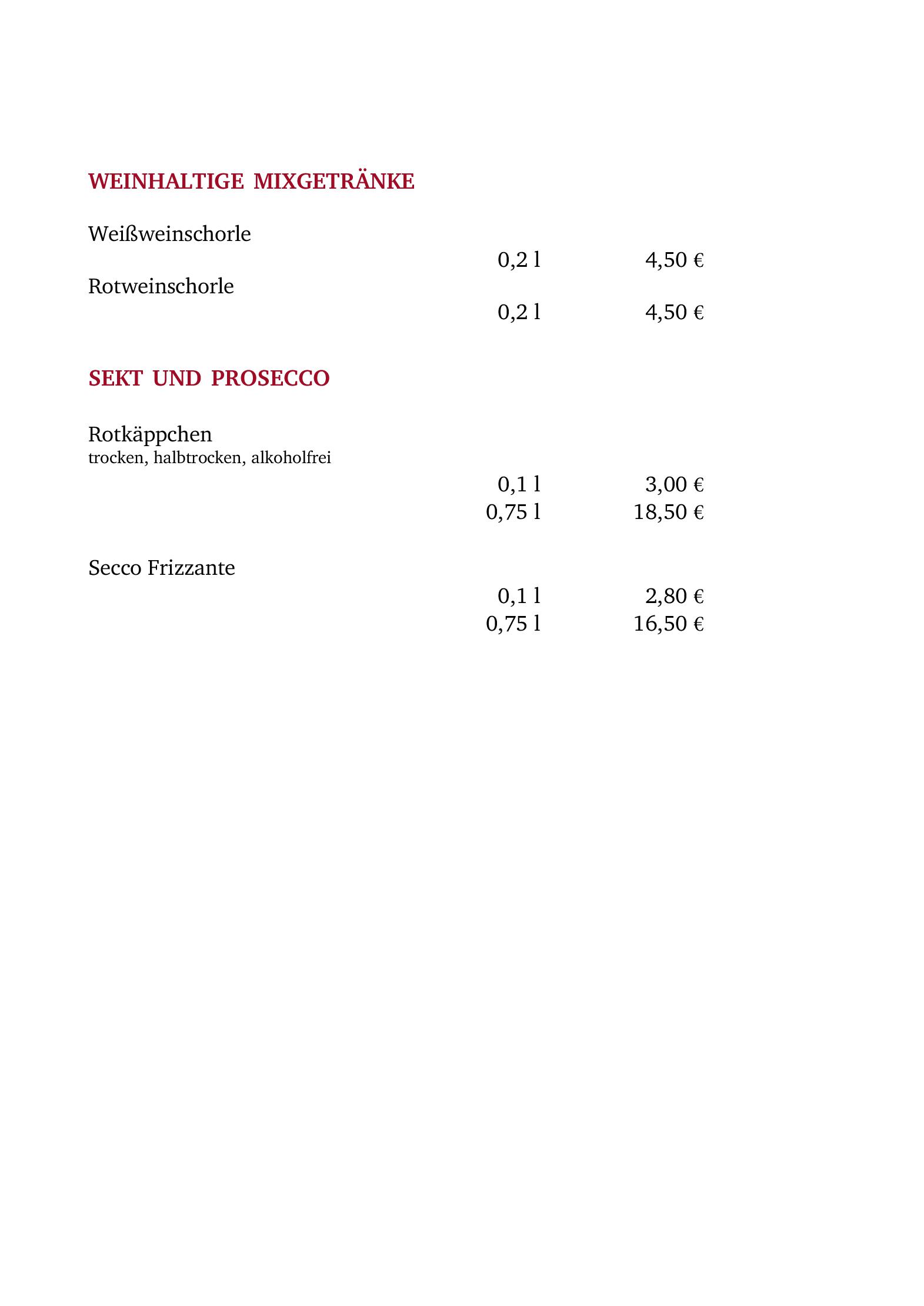 Speisekarte Alt Jena Wirtshaus & Weinstube in Jena, Seite 15