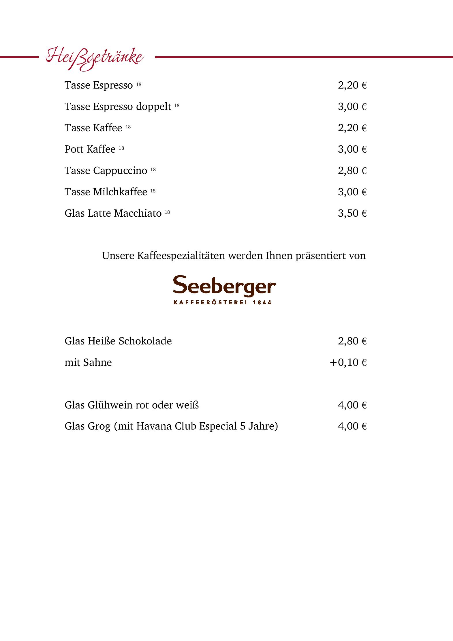 Speisekarte Alt Jena Wirtshaus & Weinstube in Jena, Seite 16