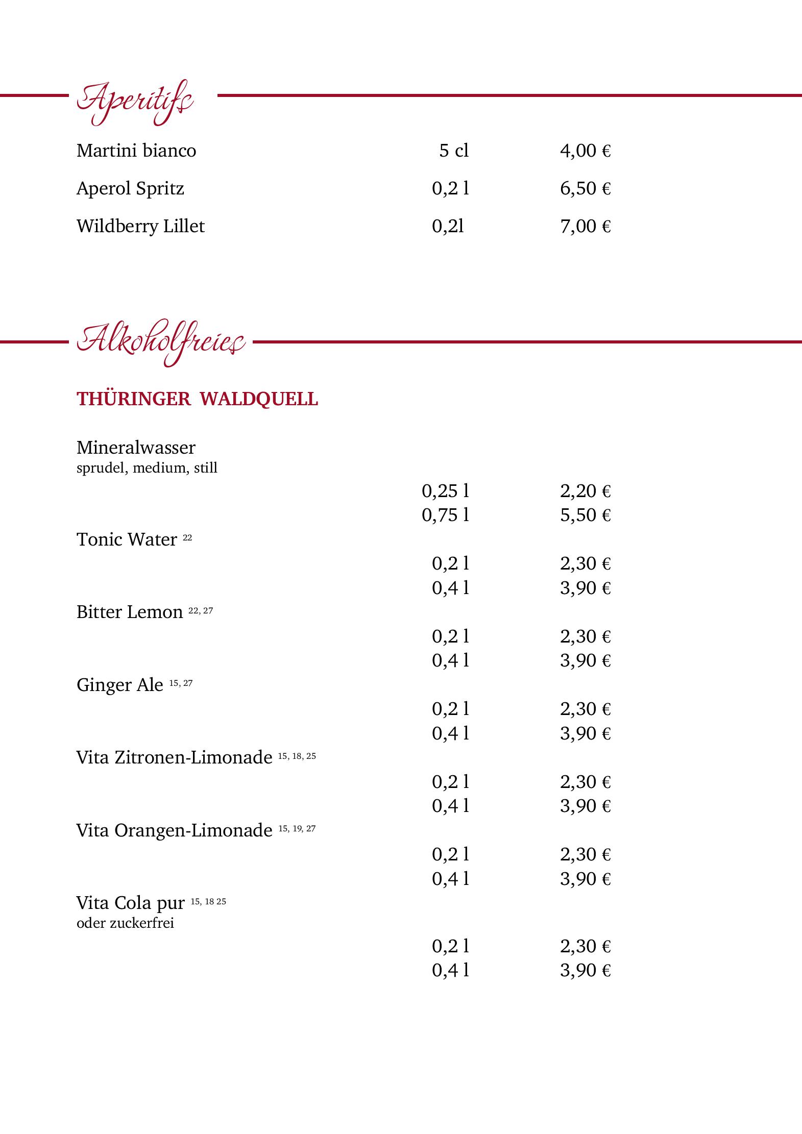 Speisekarte Alt Jena Wirtshaus & Weinstube in Jena, Seite 9