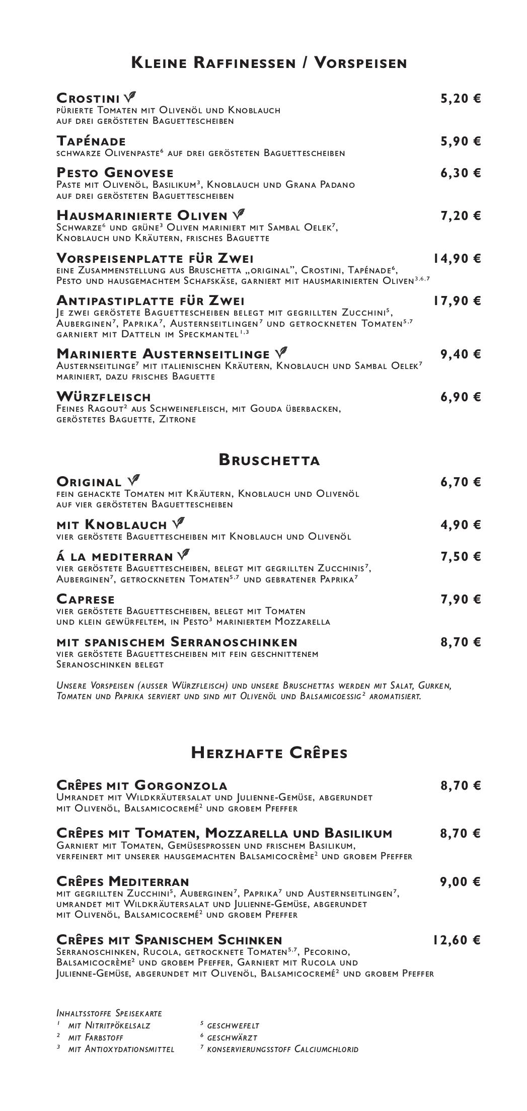 Speisekarte Stilbruch in Jena, Seite 8