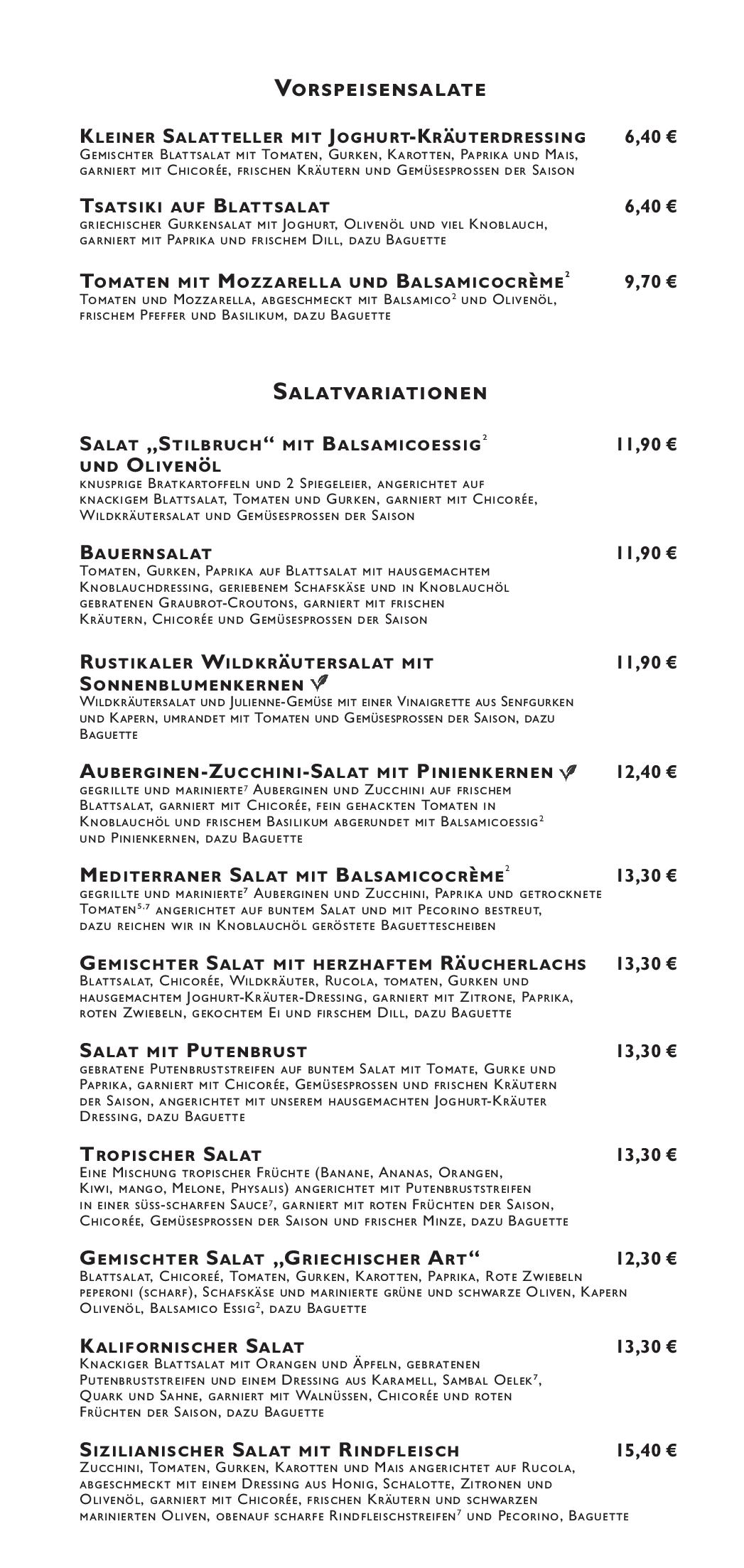 Speisekarte Stilbruch in Jena, Seite 10