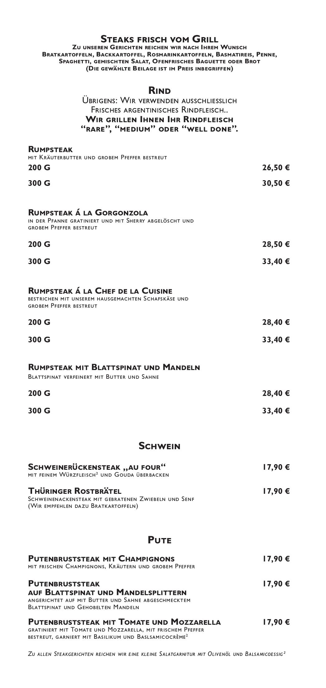 Speisekarte Stilbruch in Jena, Seite 11