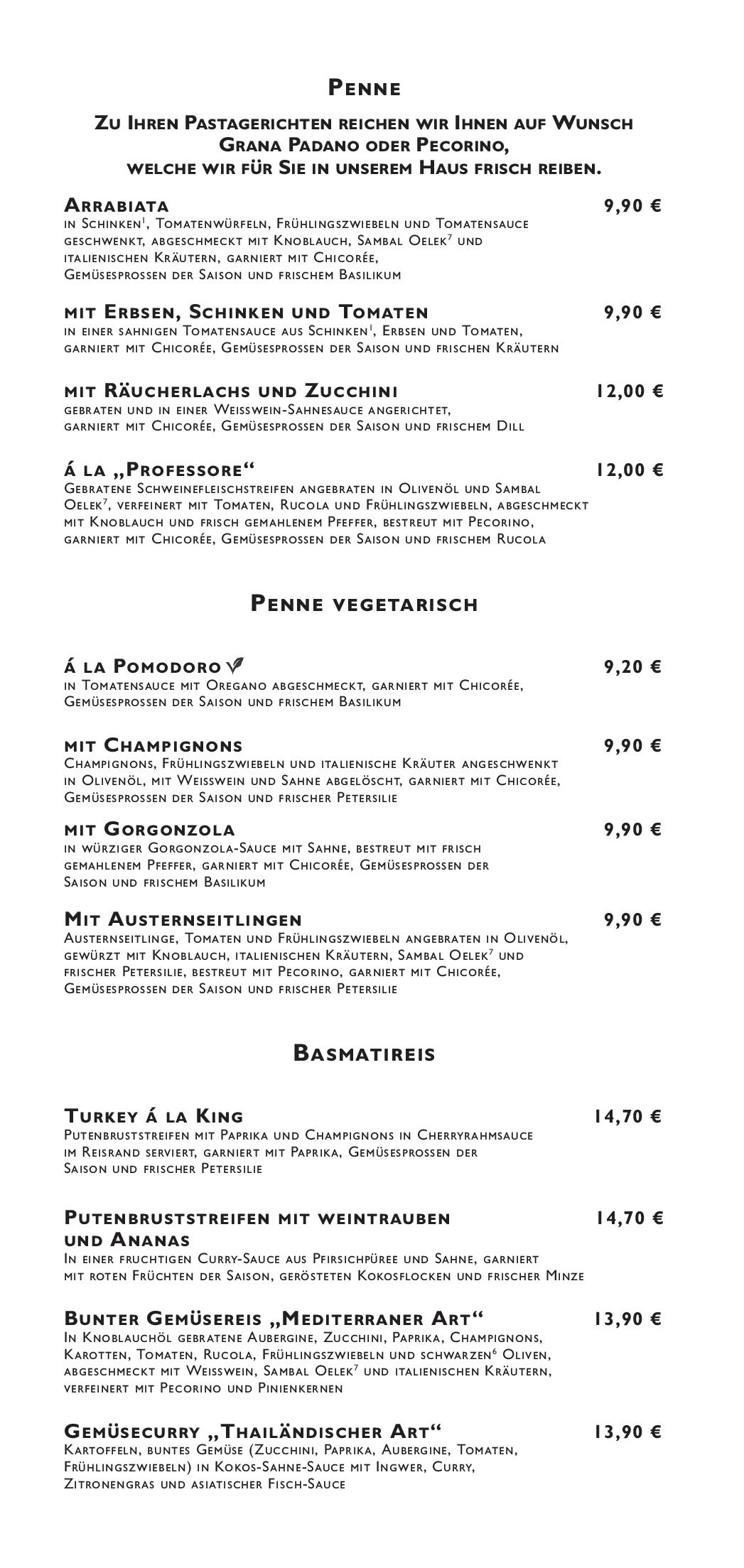 Speisekarte Stilbruch in Jena, Seite 13