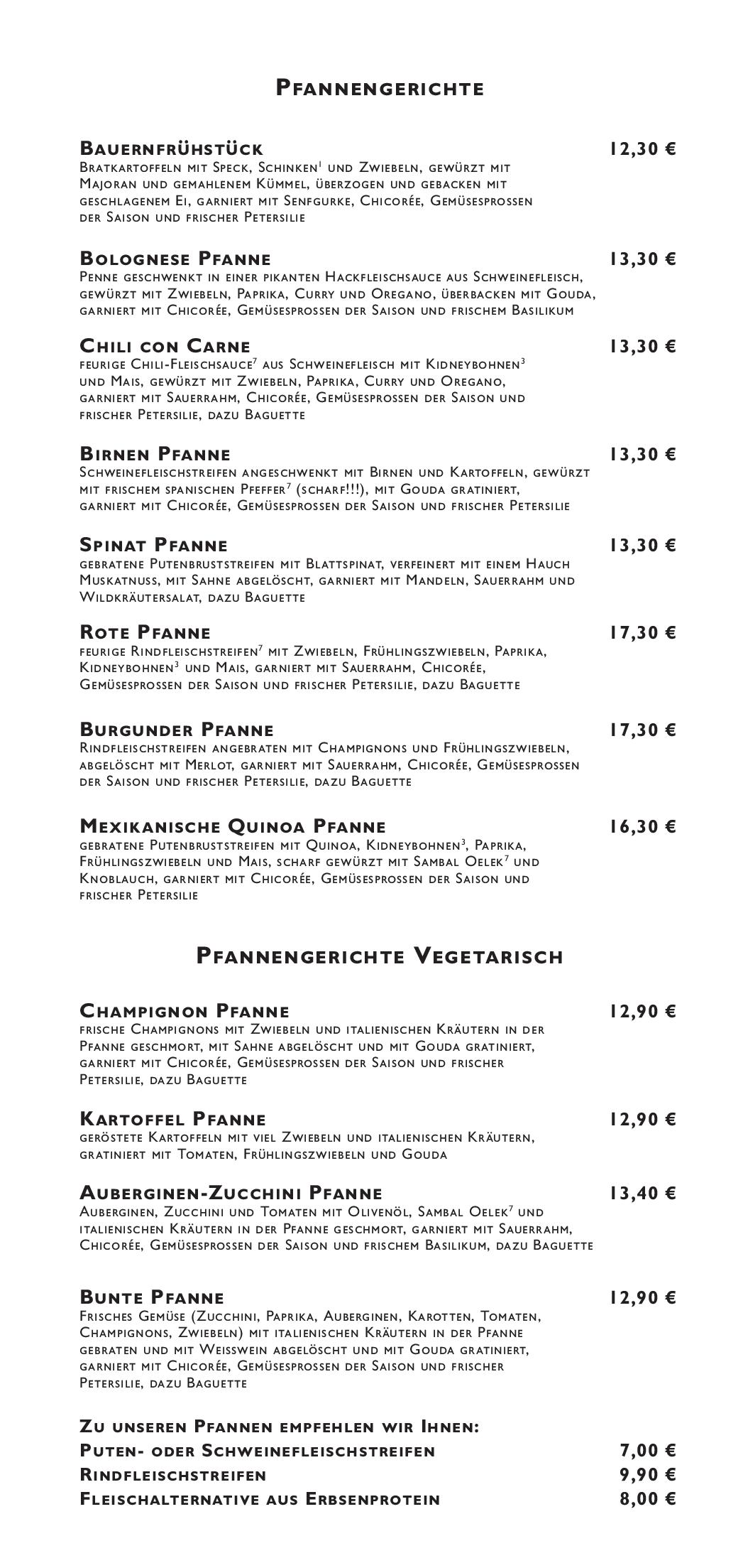 Speisekarte Stilbruch in Jena, Seite 14