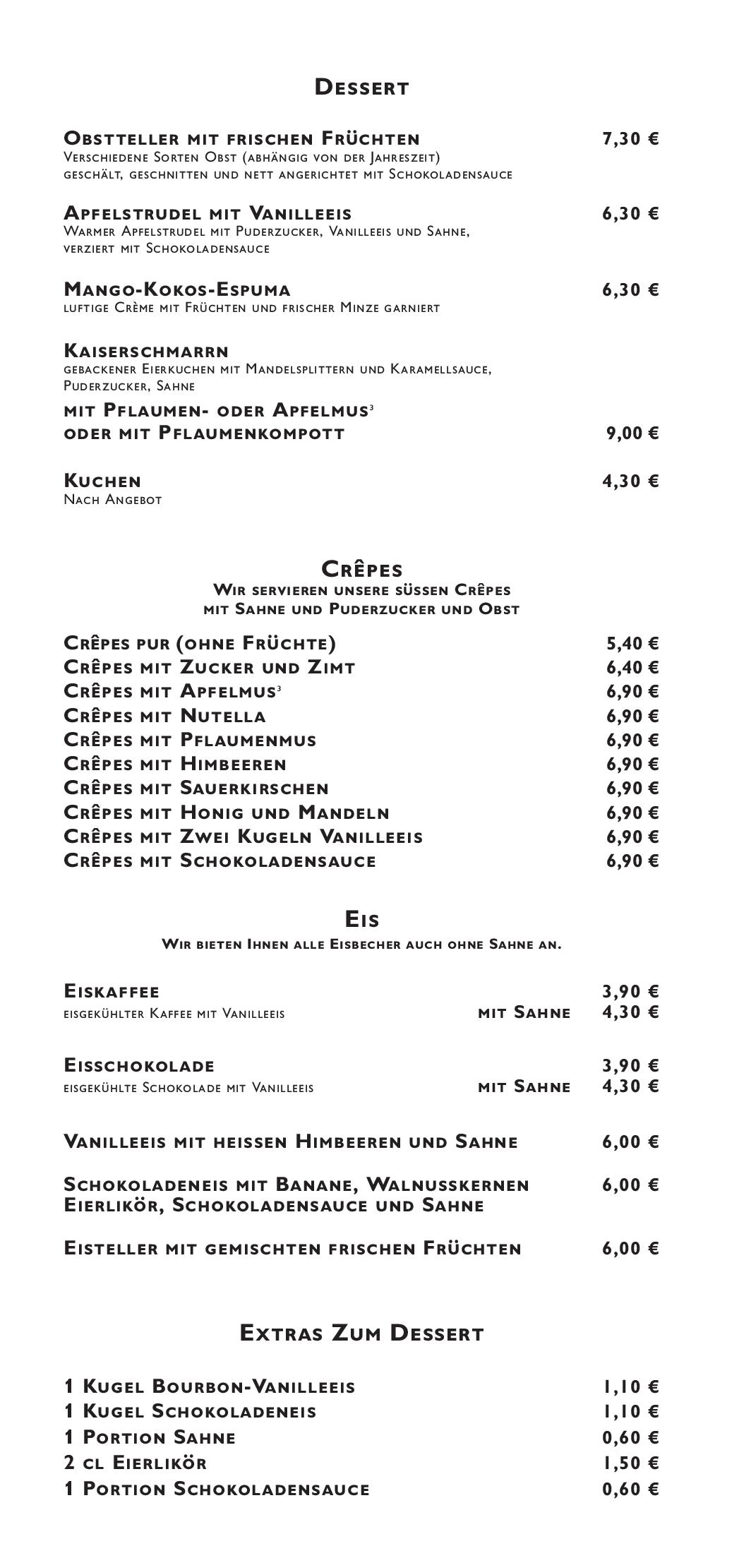 Speisekarte Stilbruch in Jena, Seite 15