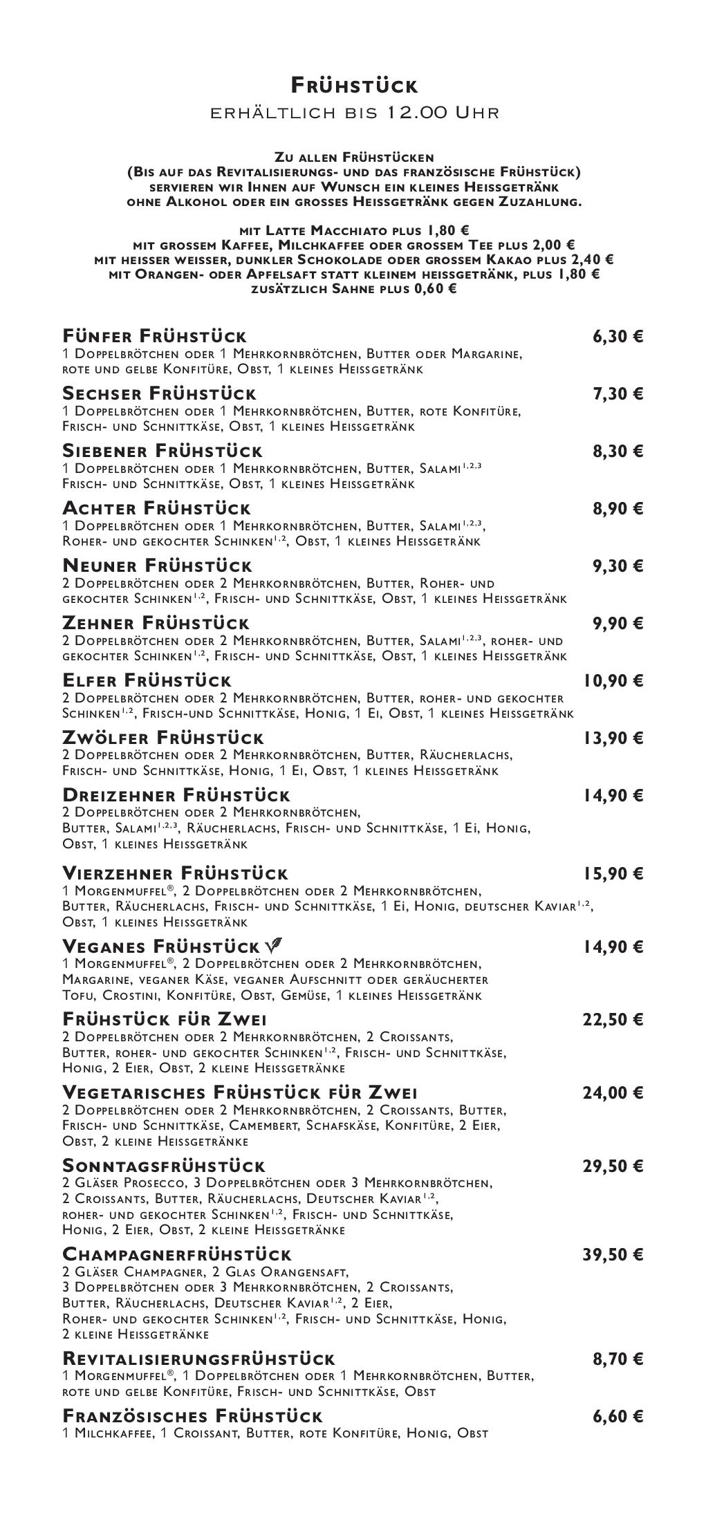 Speisekarte Stilbruch in Jena, Seite 4