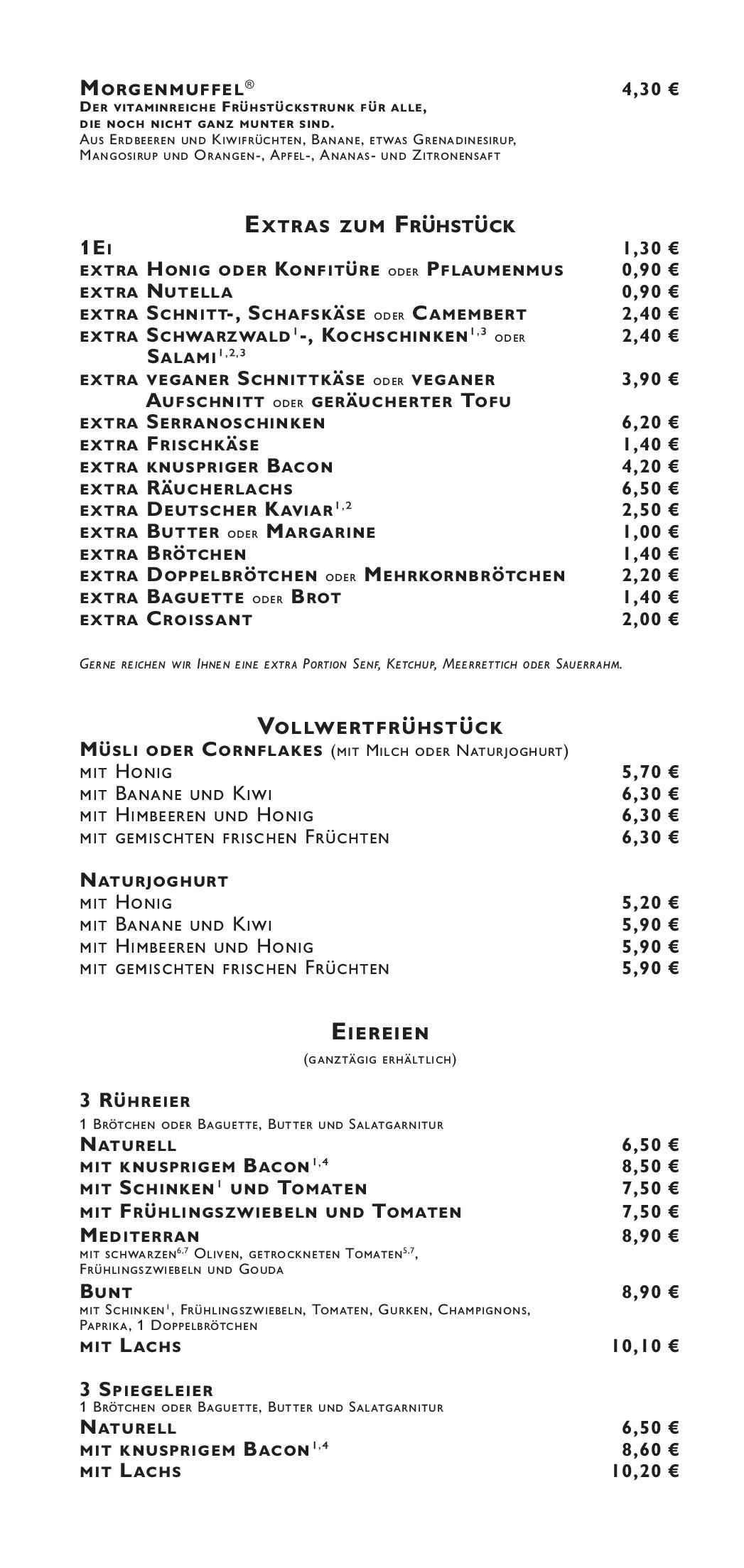 Speisekarte Stilbruch in Jena, Seite 5