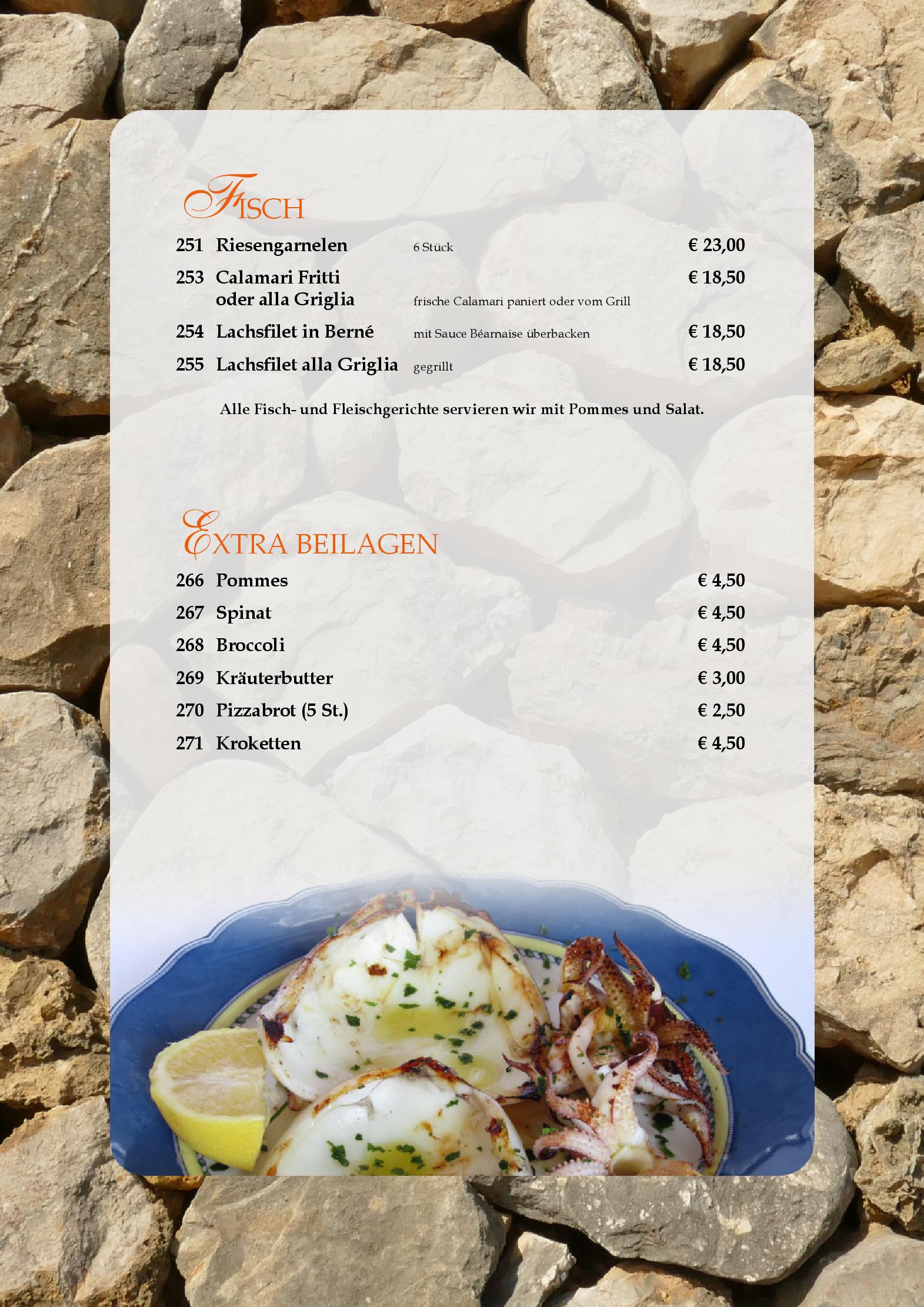 Speisekarte Ristorante Pizzeria Il Camino in Emmelshausen, Seite 11