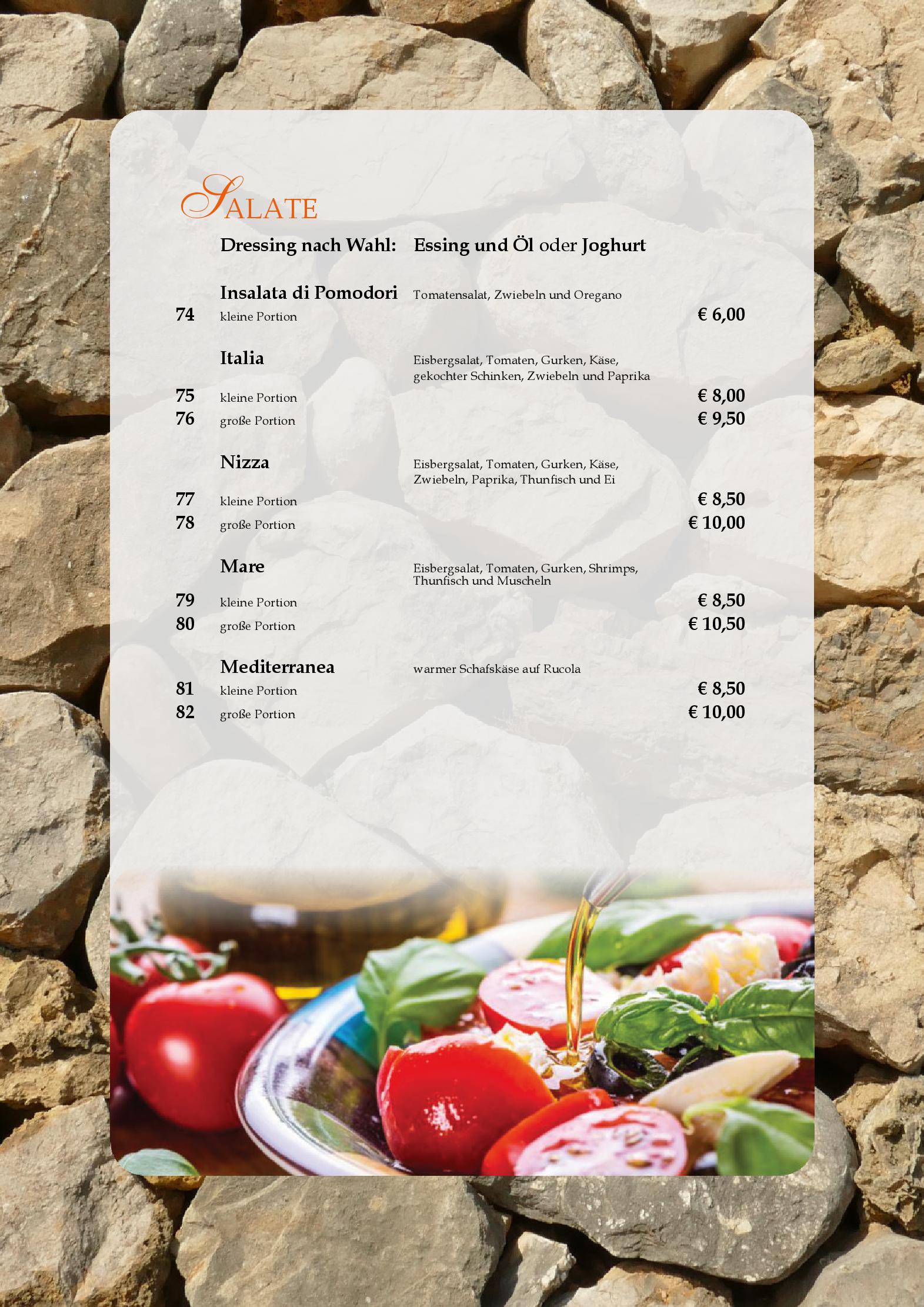 Speisekarte Ristorante Pizzeria Il Camino in Emmelshausen, Seite 4
