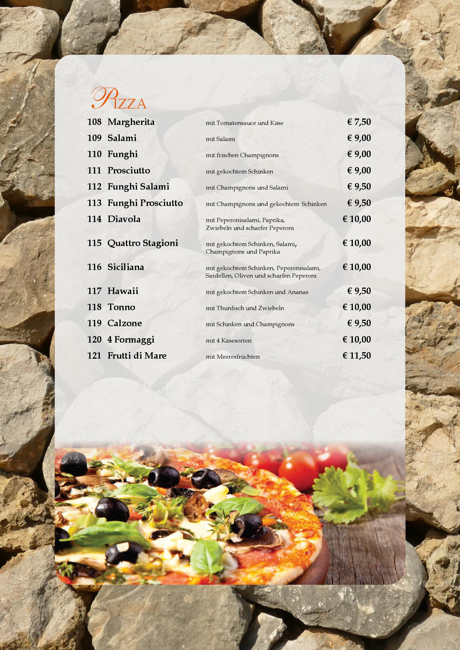 Speisekarte Ristorante Pizzeria Il Camino in Emmelshausen, Seite 6