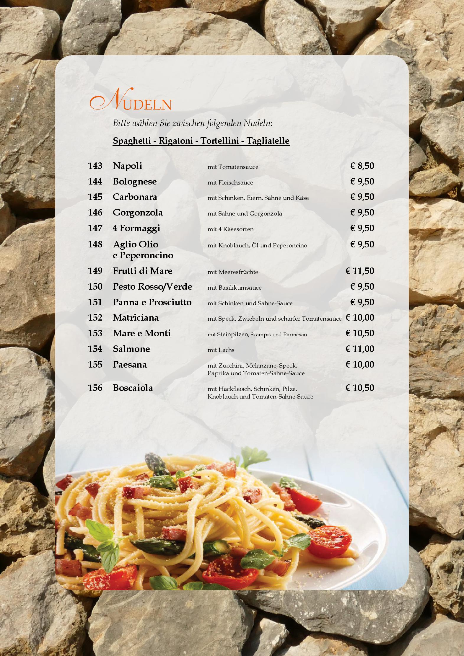 Speisekarte Ristorante Pizzeria Il Camino in Emmelshausen, Seite 8