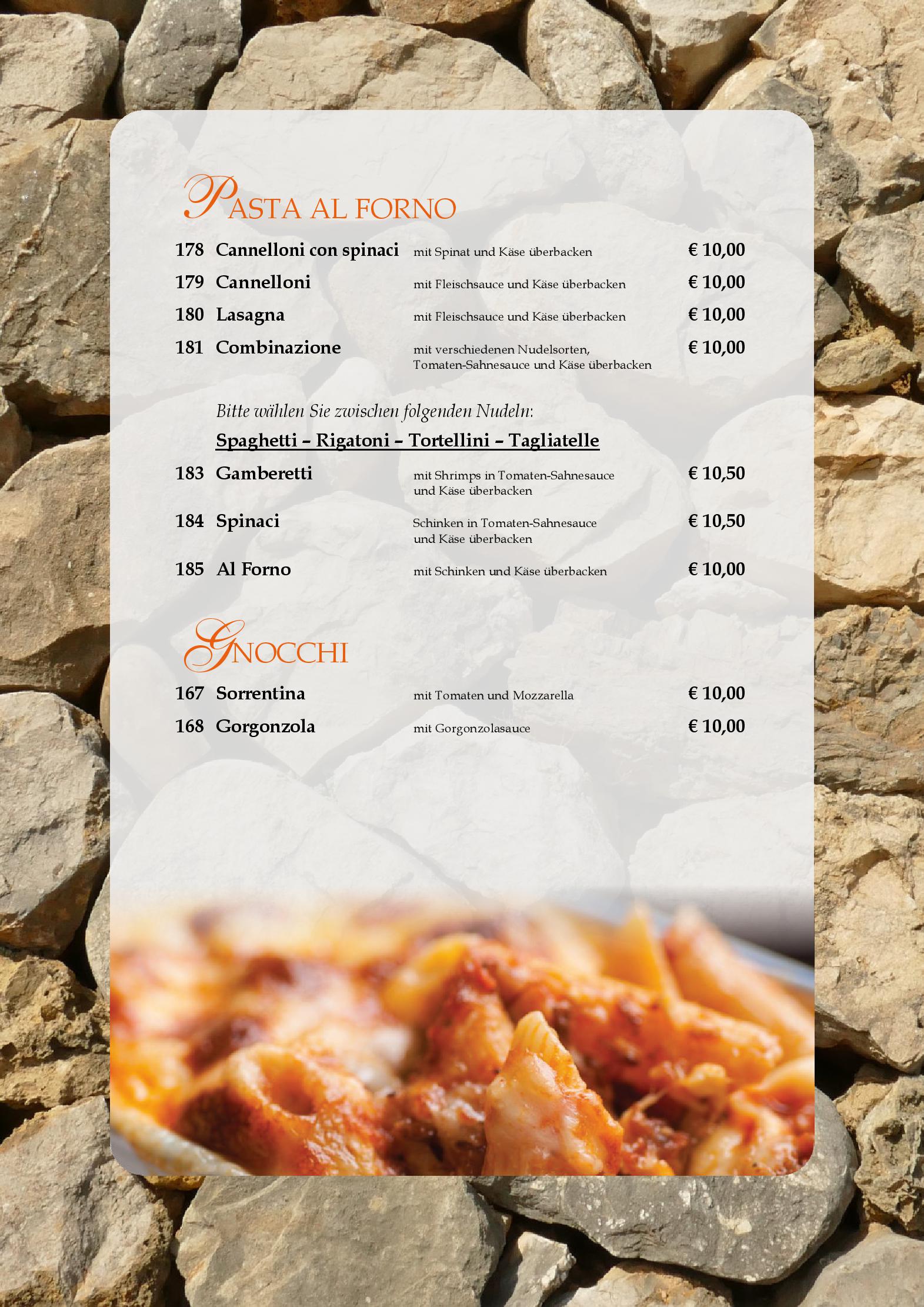 Speisekarte Ristorante Pizzeria Il Camino in Emmelshausen, Seite 9