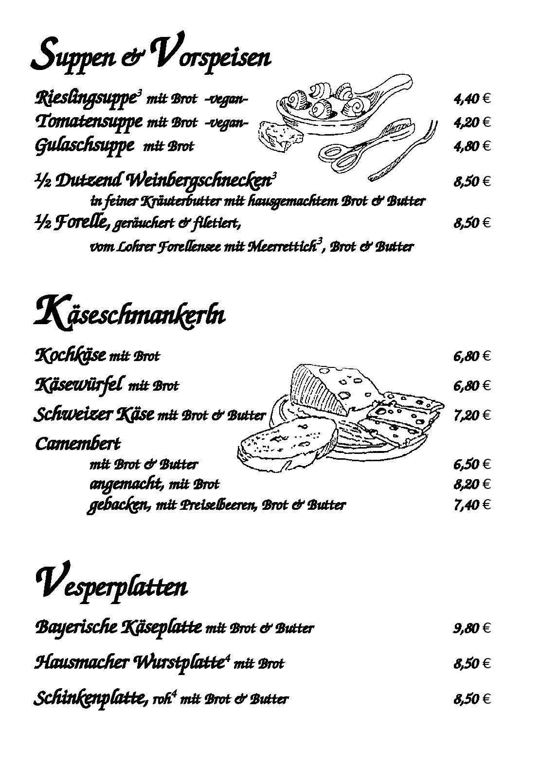 Speisekarte Weinhaus Mehling in Lohr am Main, Seite 10