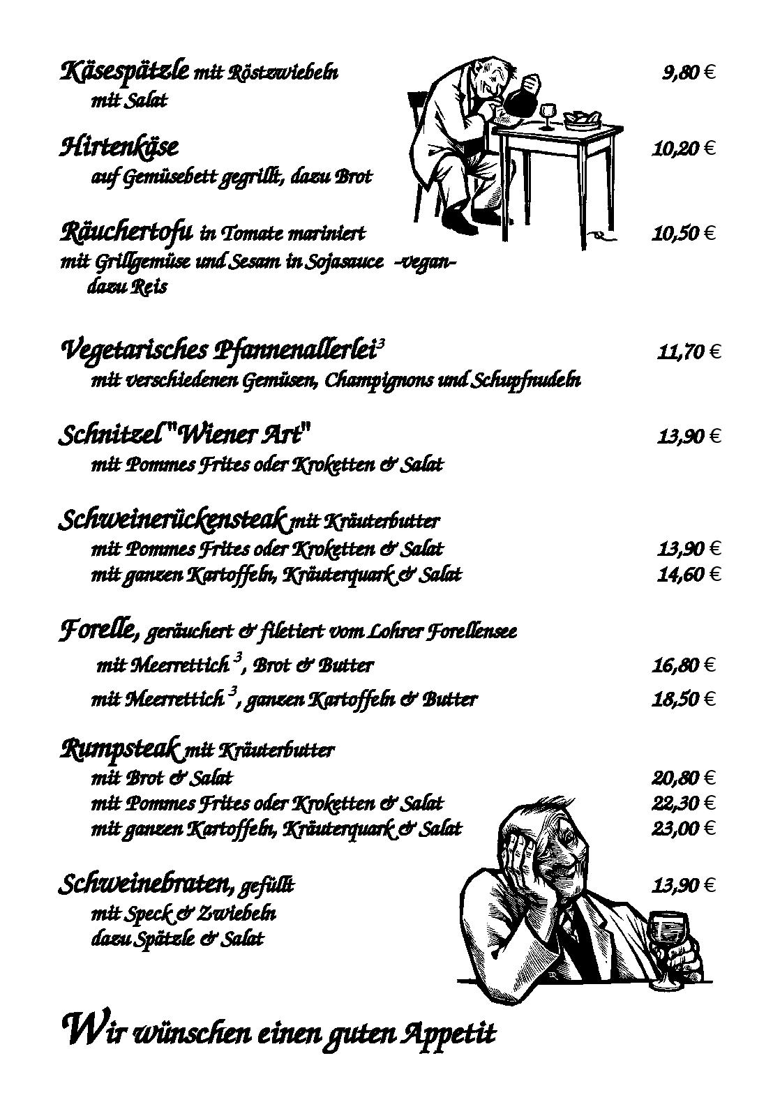 Speisekarte Weinhaus Mehling in Lohr am Main, Seite 13