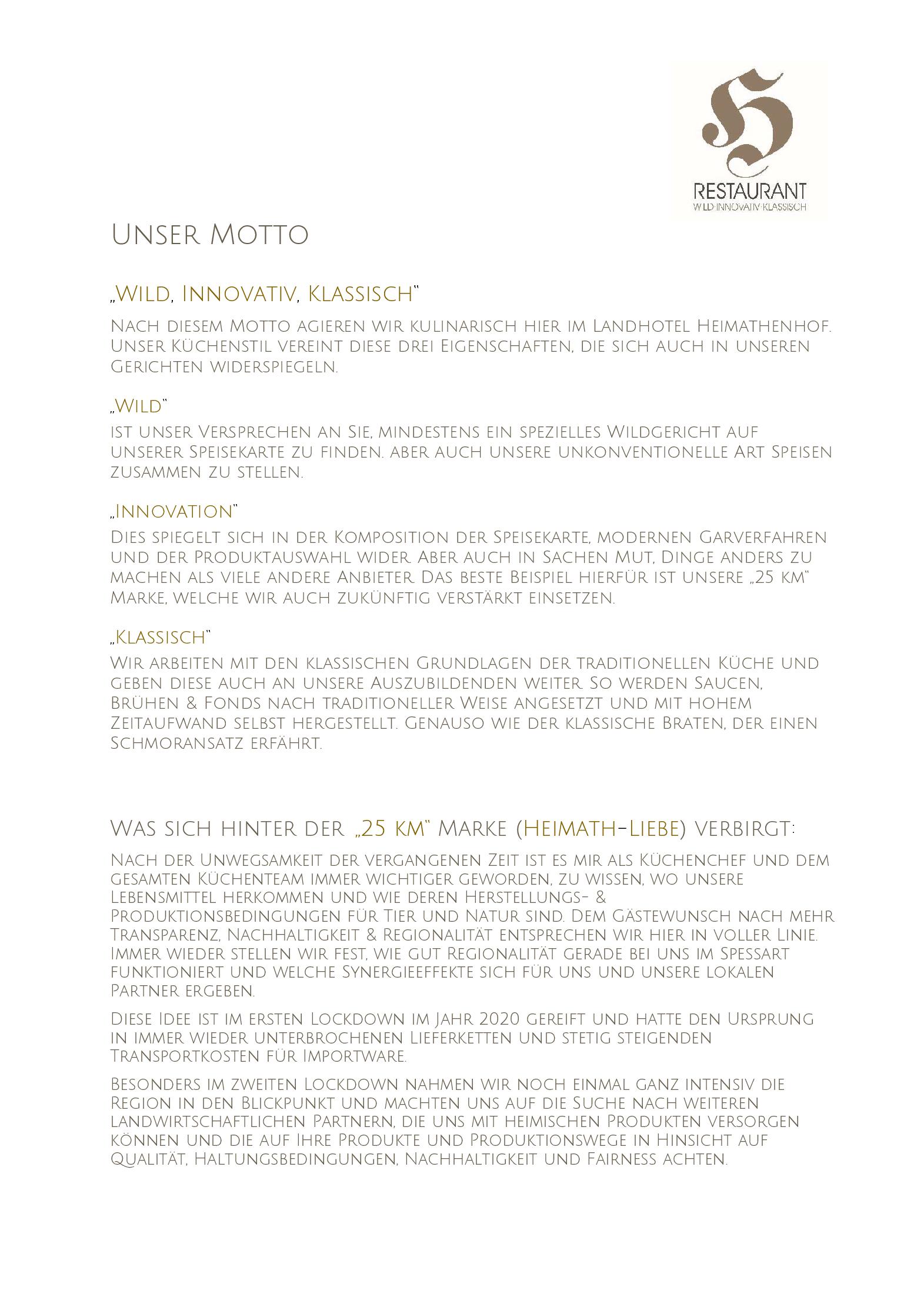 Speisekarte Landhotel Heimathenhof in Heimbuchenthal, Seite 8