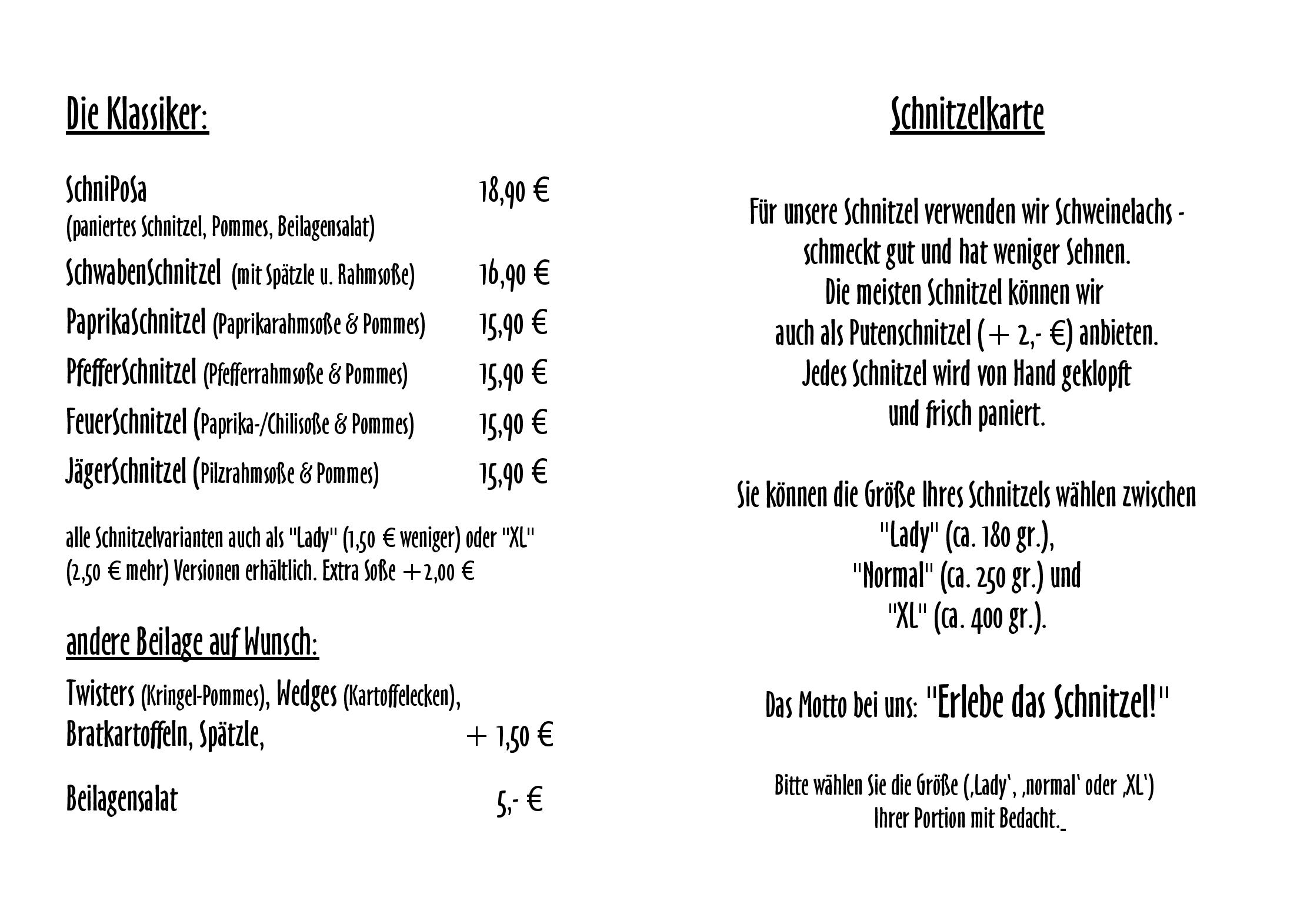 Speisekarte JJs Raugrund in Bad Wildbad, Seite 3