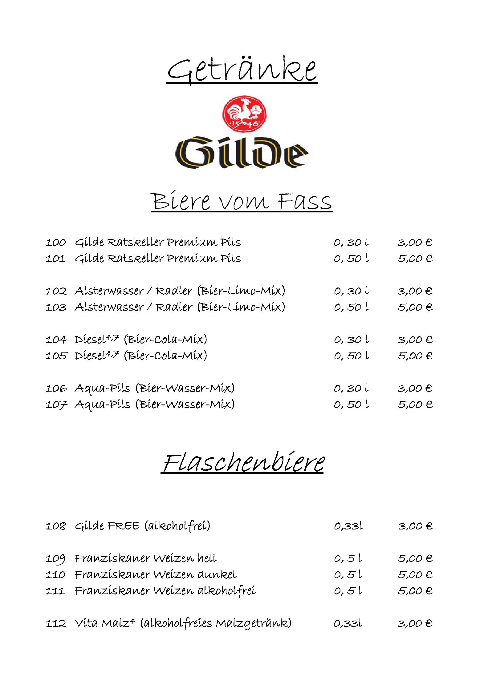 Speisekarte Kurhotel Waldschlößchen in Bad Gandersheim, Seite 3